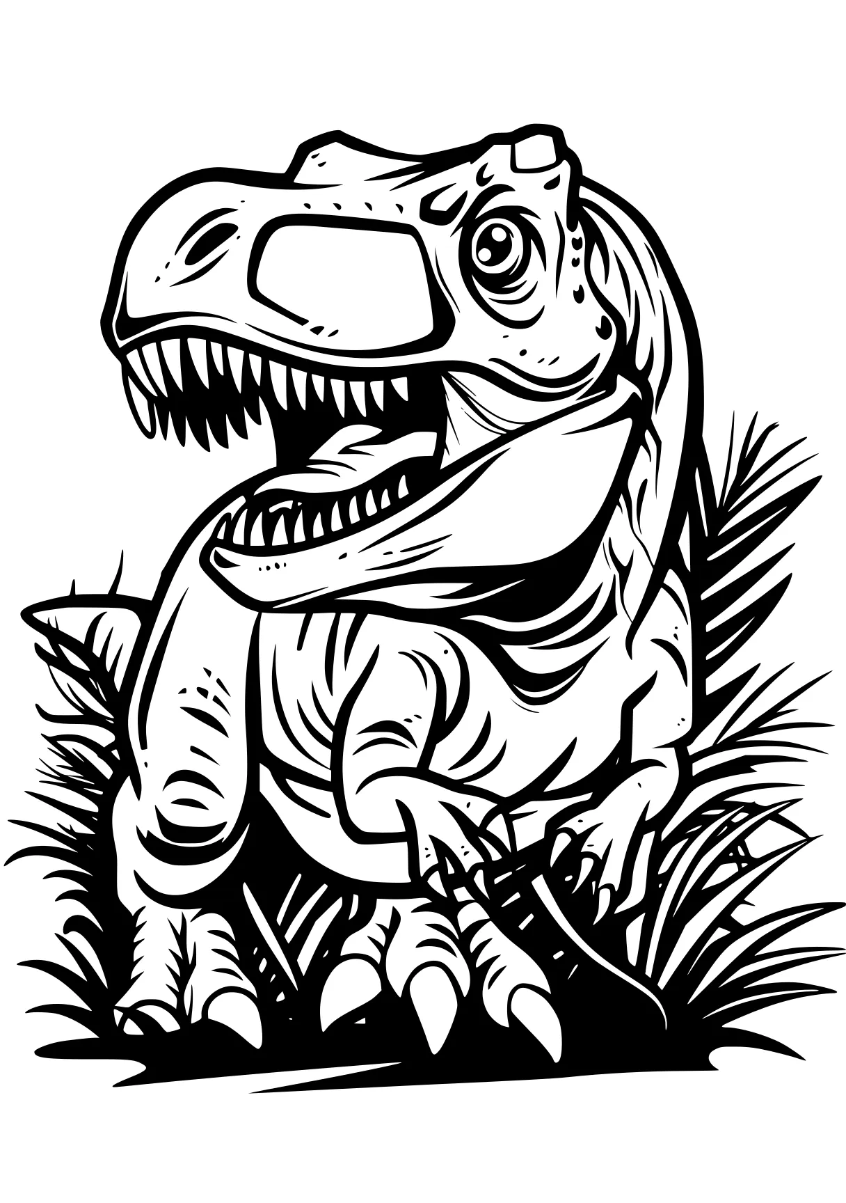 dinosaur coloring sheet trex, tyrannosaurus, t-rex, indoraptor, dinosaur, free page downloads