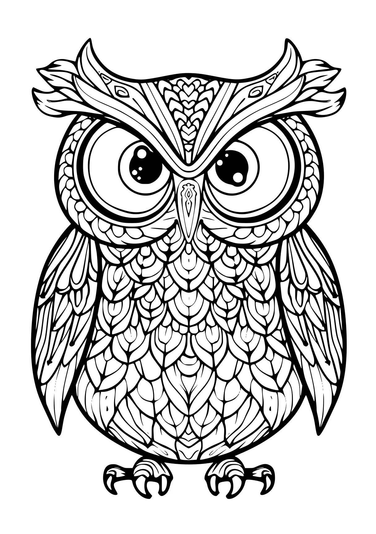 owl coloring sheet owl, illustrator, zentangle, free page downloads