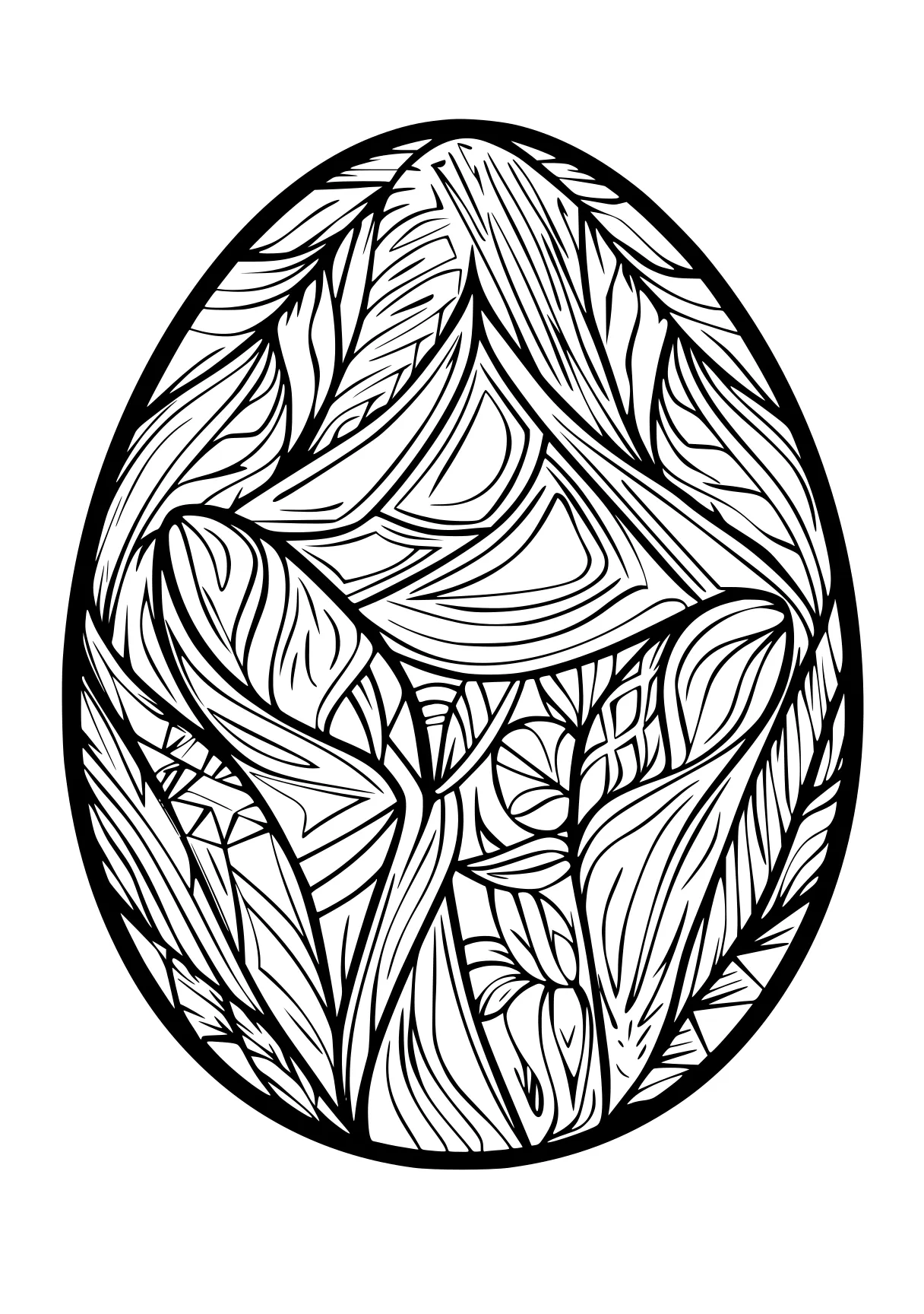 coloring pages printable easter egg, ornament, tulip, acorn, free page downloads