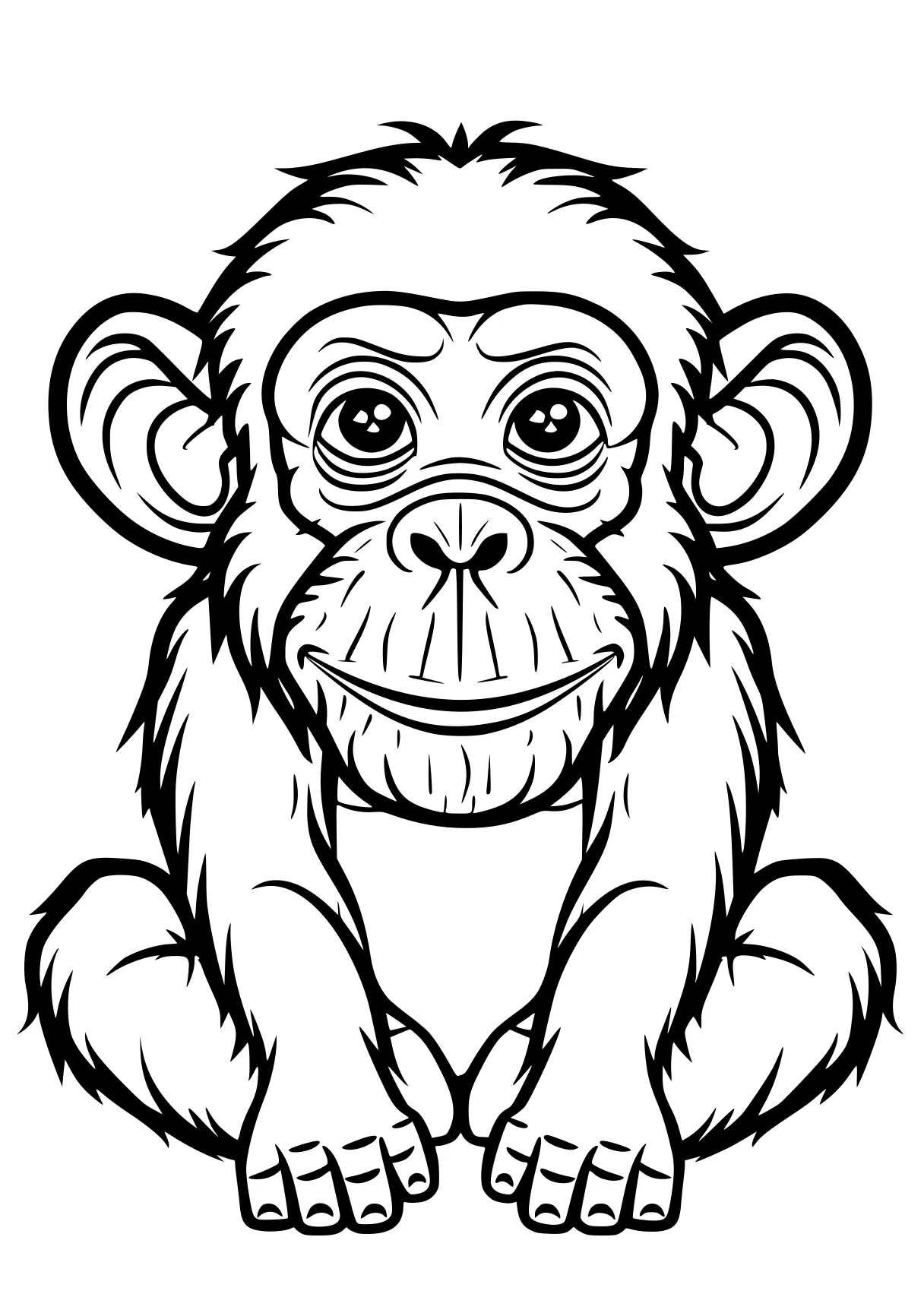 monkey coloring monkey, gorilla, zooba, kong, illustrator, free page downloads