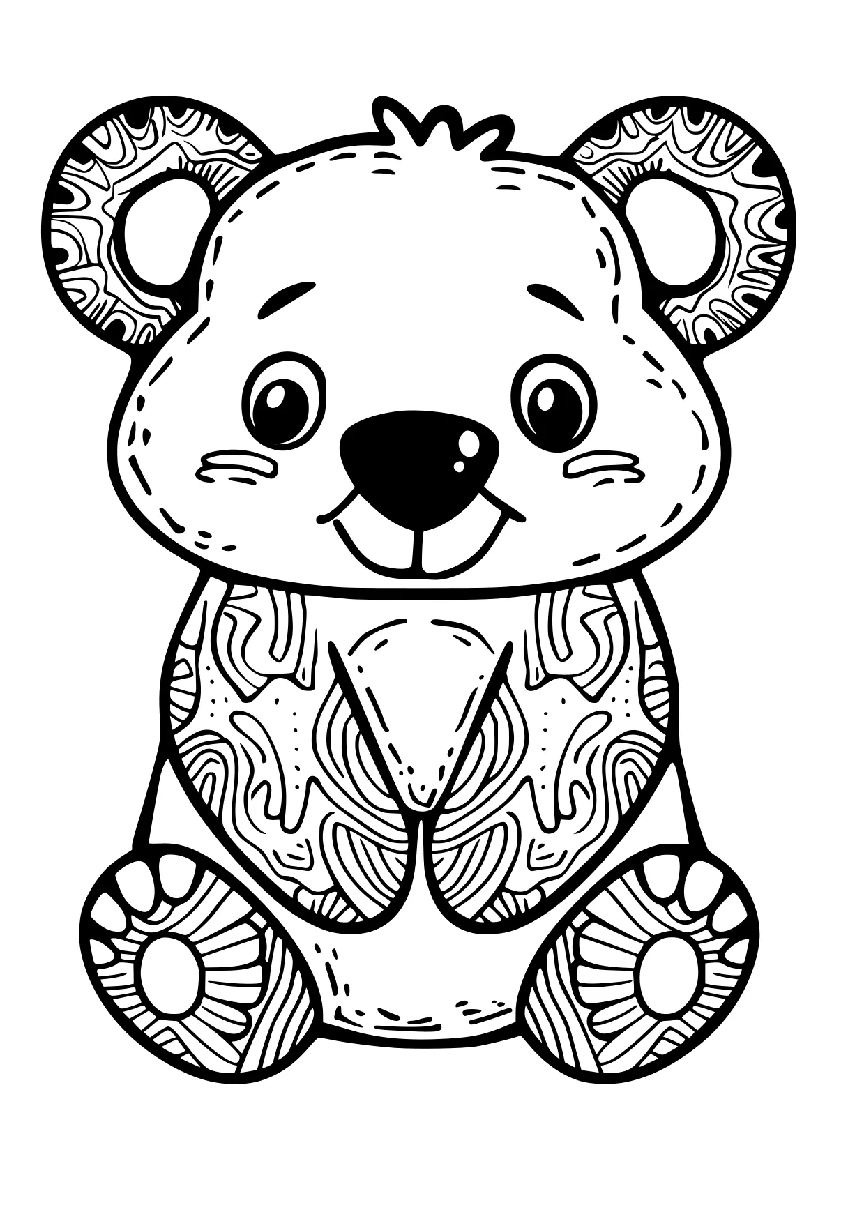 cute coloring pages printable koala, bear, bears, free page downloads