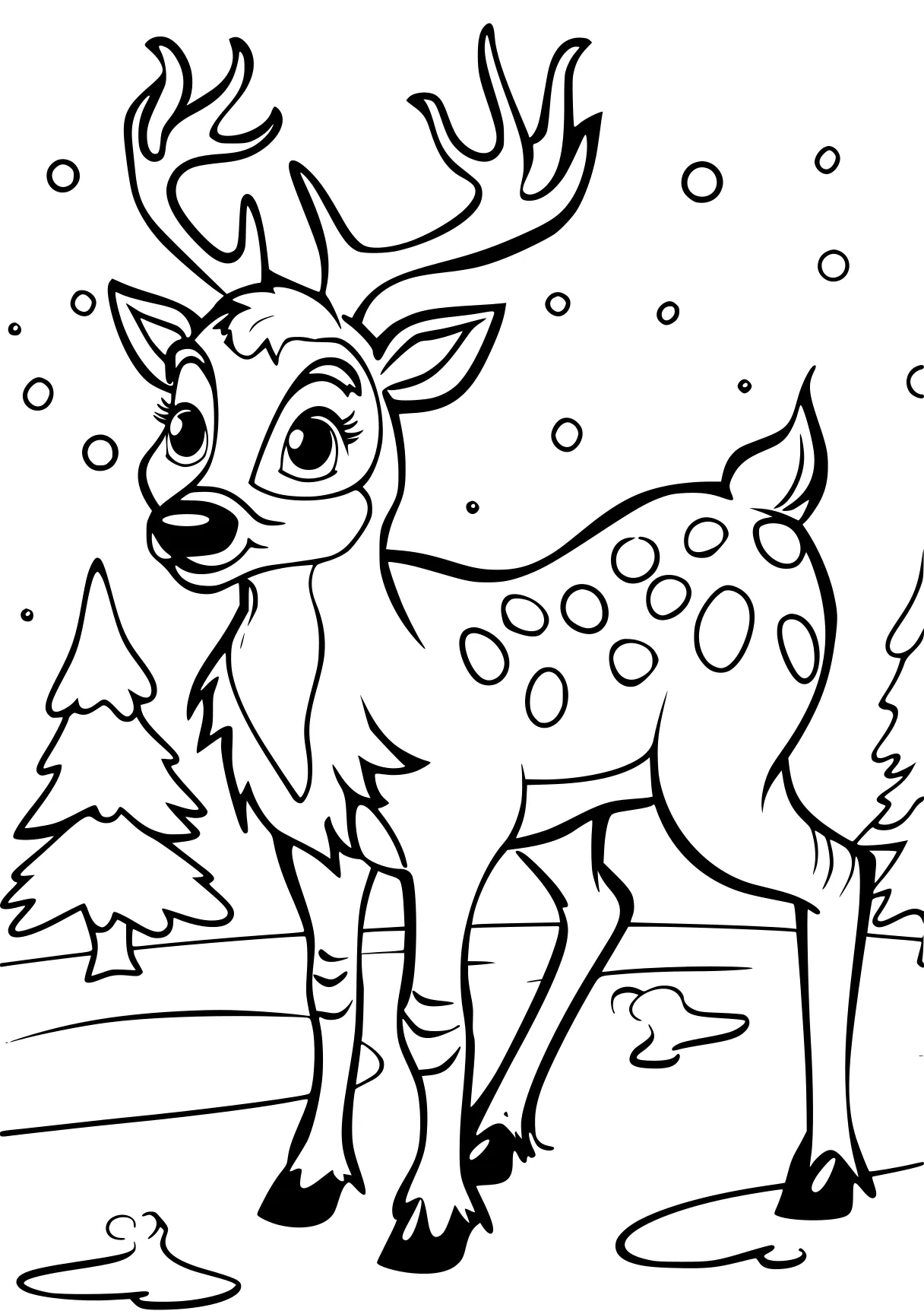 rudolph coloring pages deer, rudolph, reindeer, bambi, free page downloads