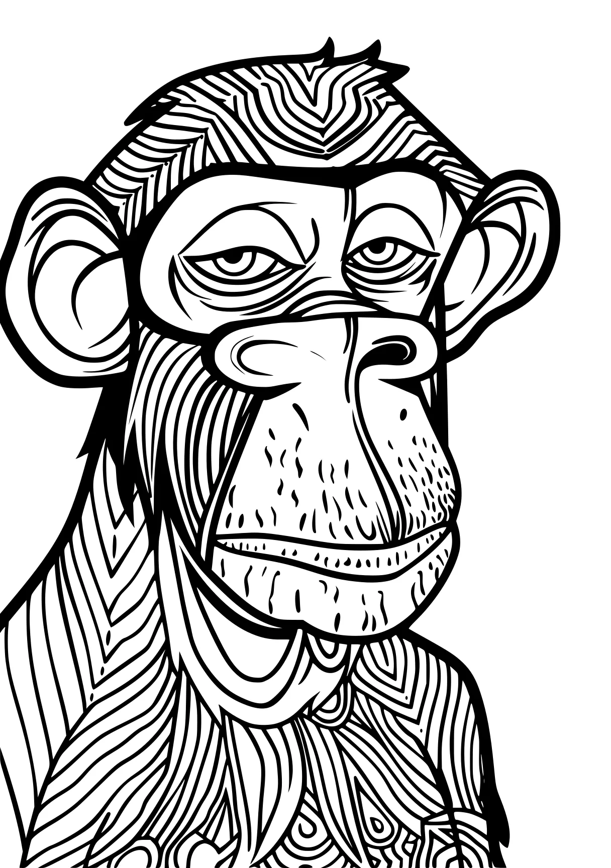 coloring pages for animals monkey, gorilla, illustrator, kong, free page downloads