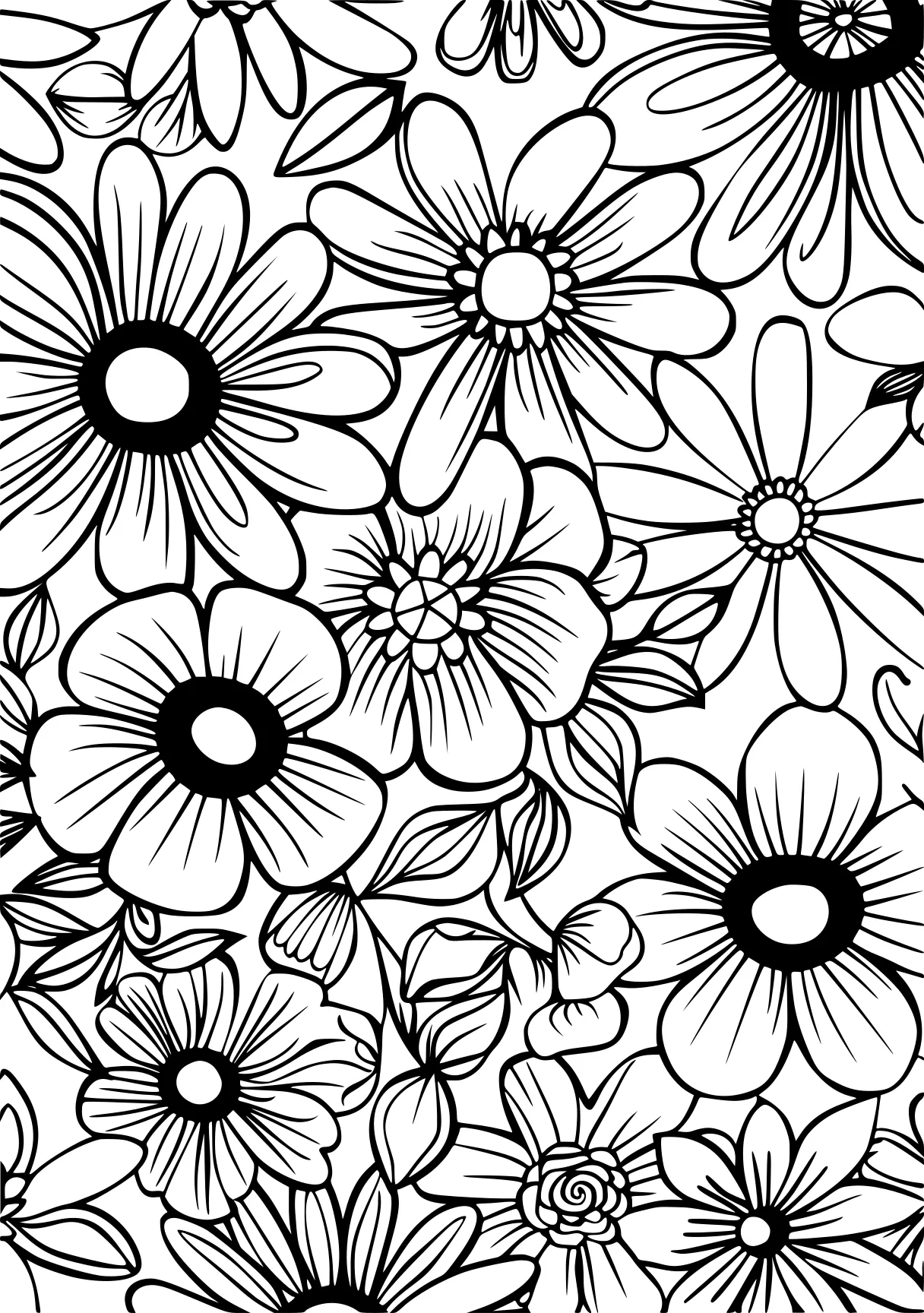 floral coloring pages, zentangle, pattern, floral, free page downloads