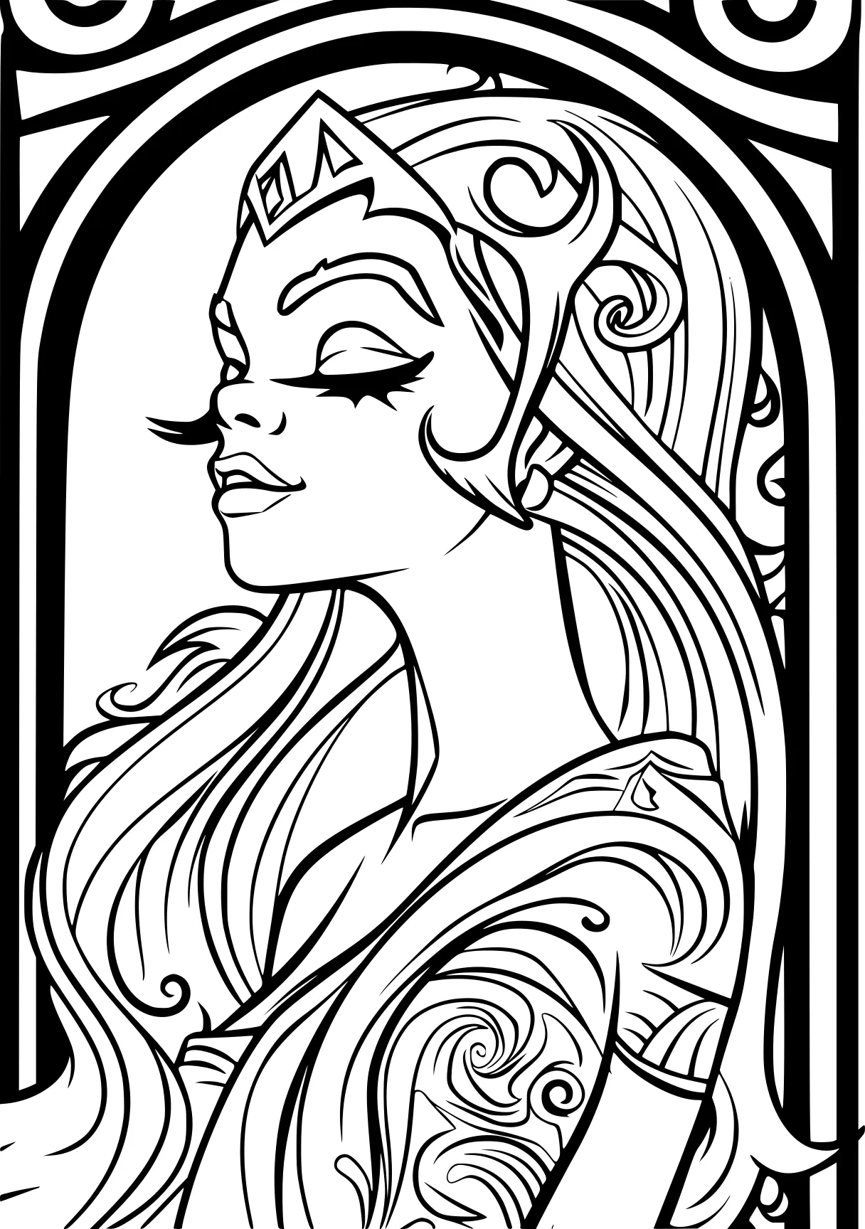 monster high coloring page siren, printables, illustrator, free downloads