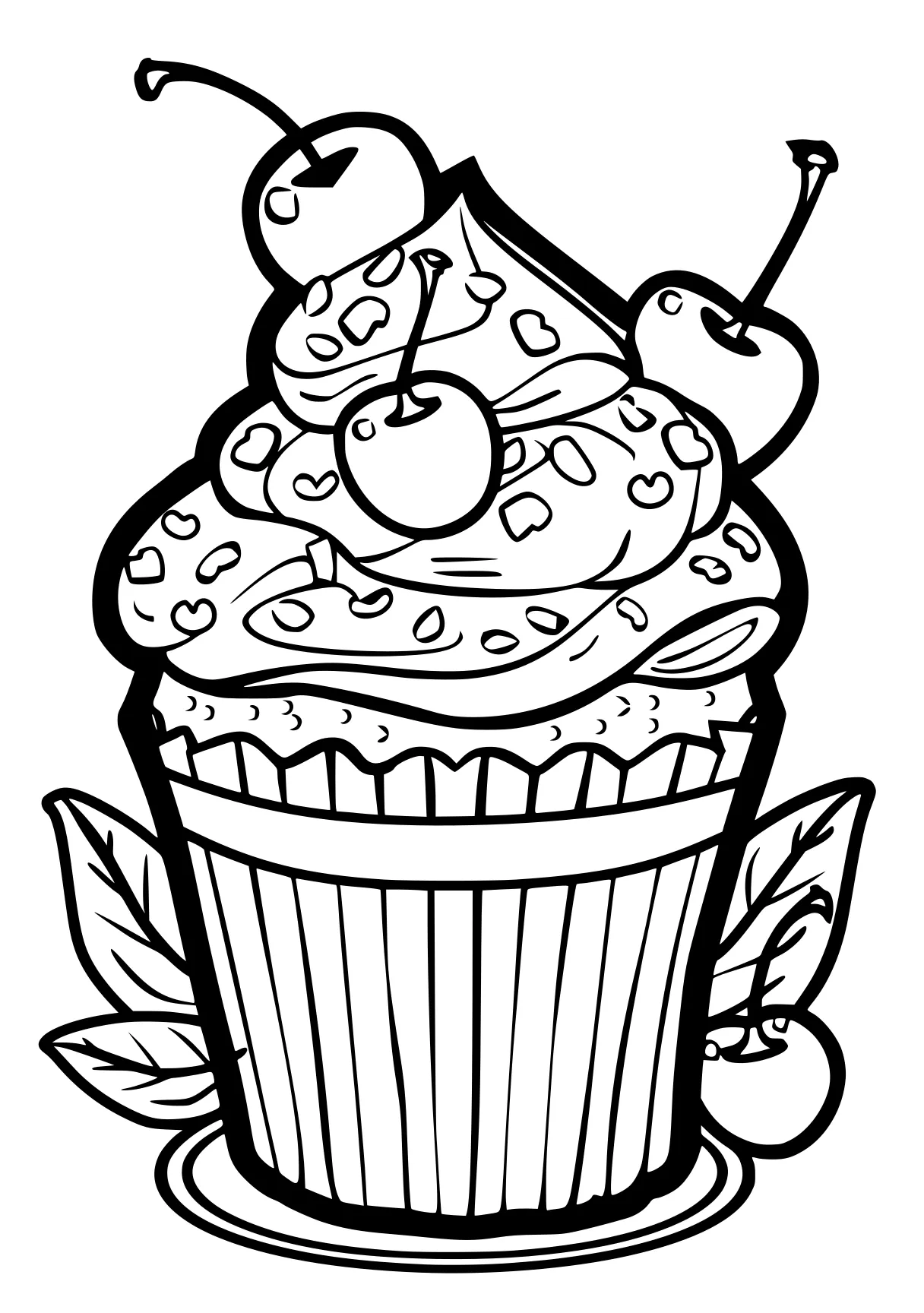 cupcake coloring sheets cupcake, cake, foods, printables, illustrator, free page downloads