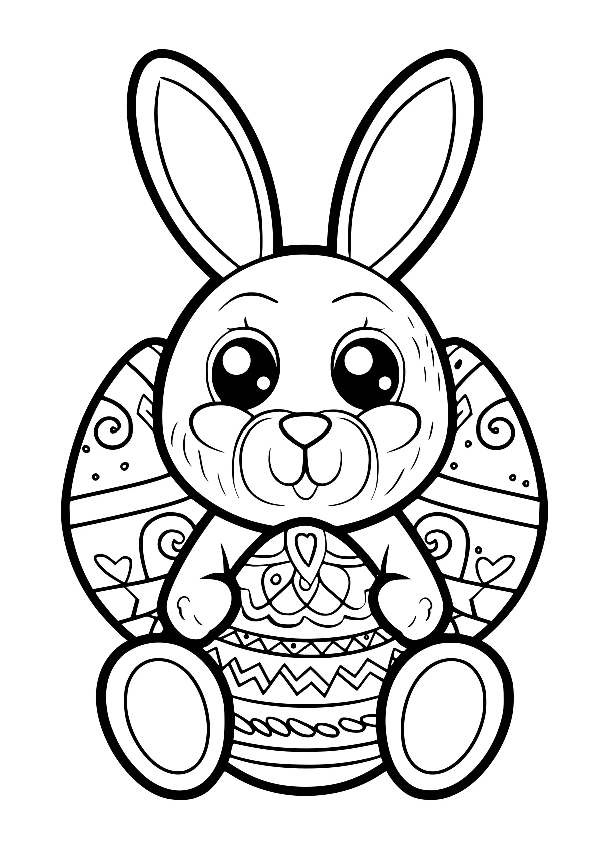 free coloring pages for kids rabbit, bunny, bunzo, page downloads