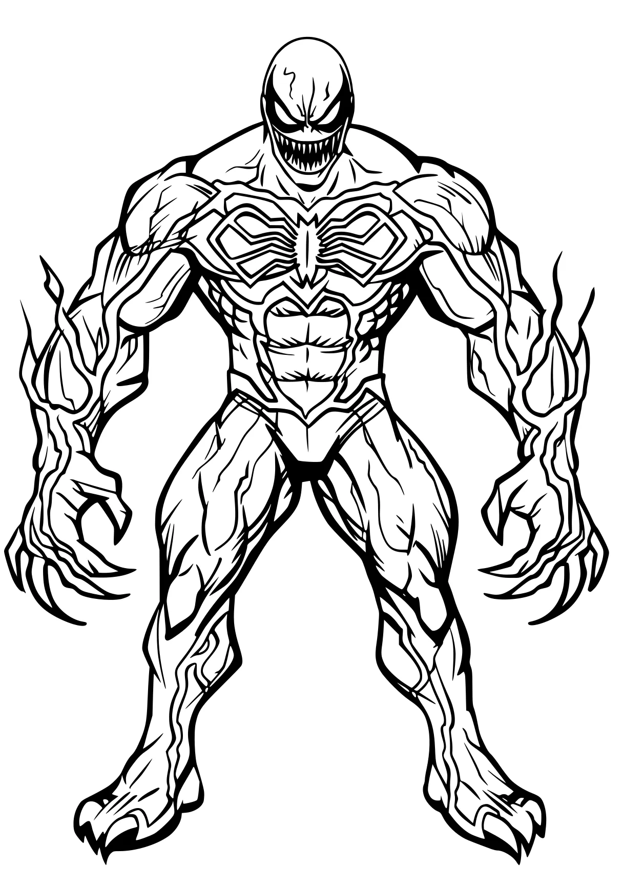 venom coloring pages frieza, jiren, venom, zomboss, carnage, free page downloads