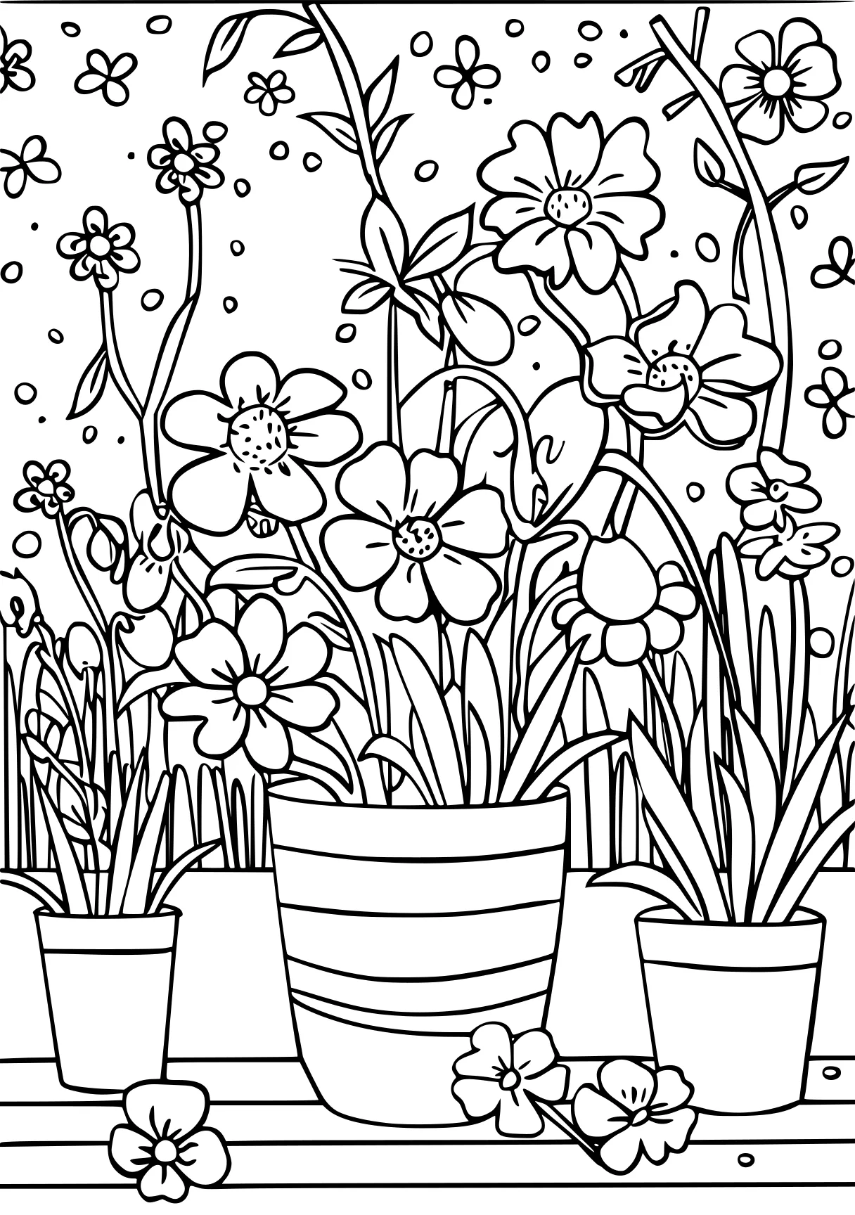 spring time coloring pages, plants, printables, flowers, free page downloads