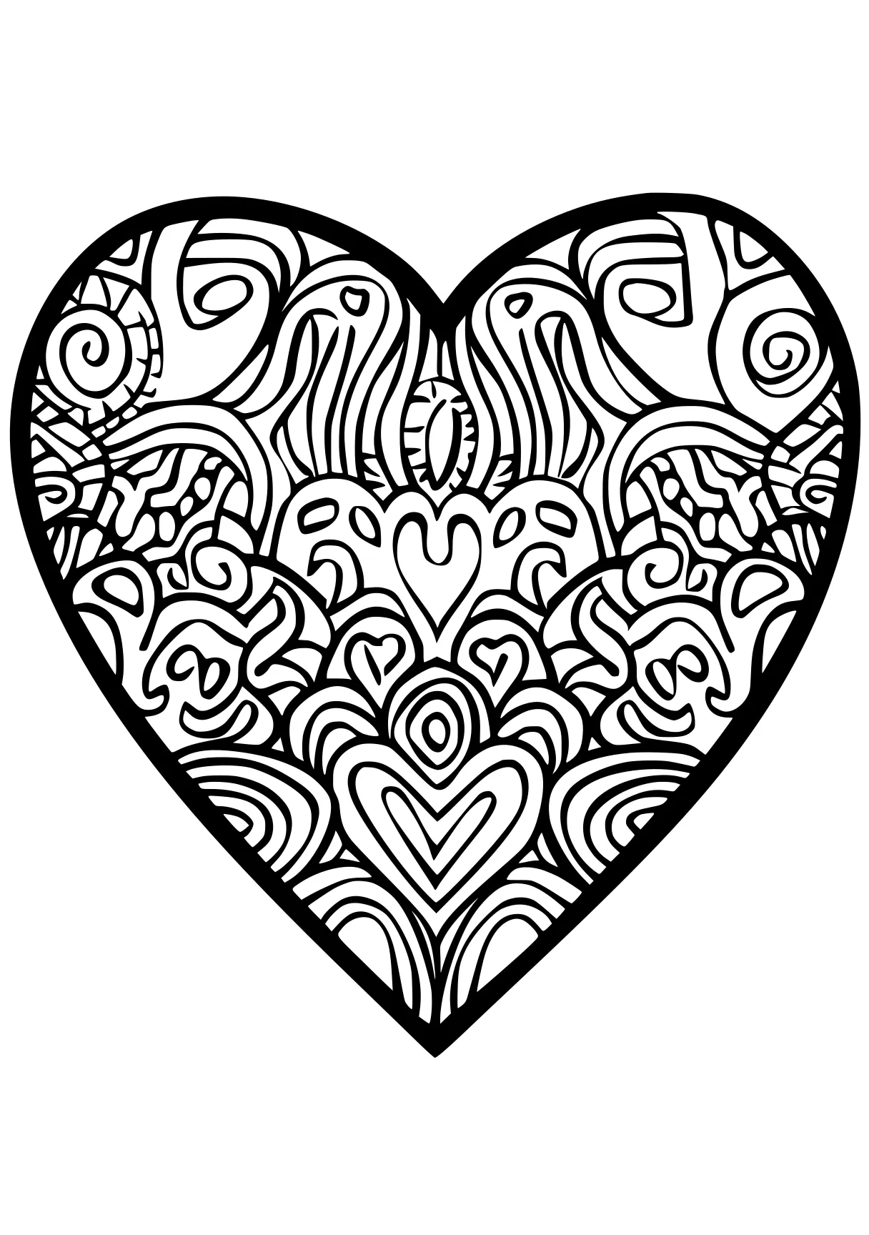 heart coloring sheet heart, zentangle, iheartcraftythings, free page downloads