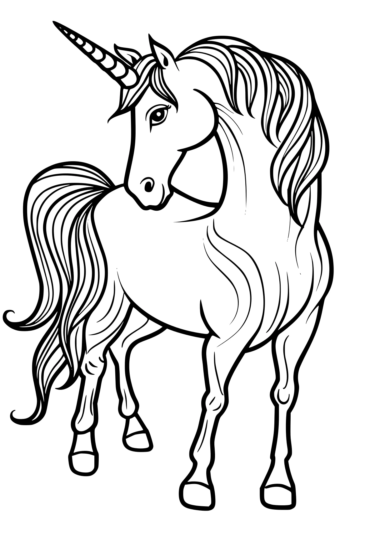 unicorn coloring horse, unicorn, pony, pegasus, alicorn, free page downloads