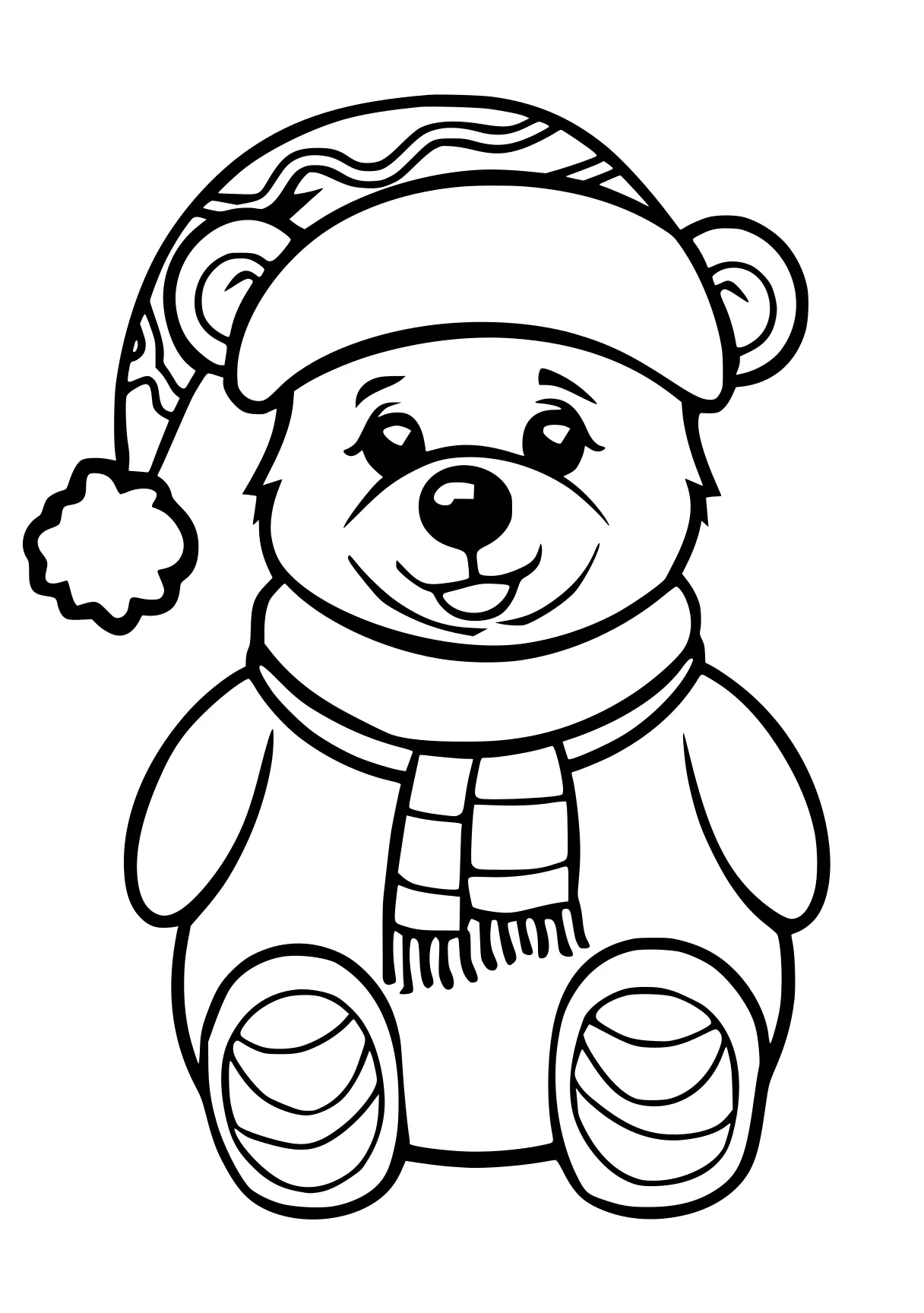 christmas coloring sheets bear, fazbear, teddy, winnie, free page downloads