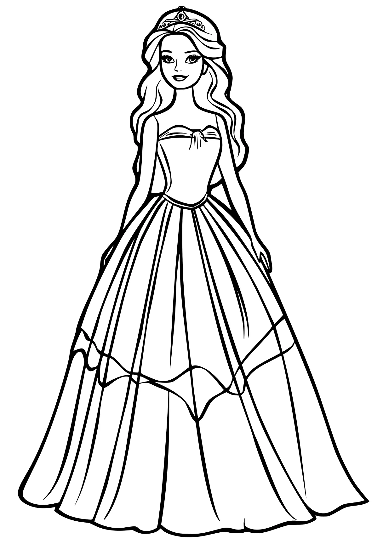 barbie coloring pages printable, dresses, rosalina, rapunzel, free page downloads