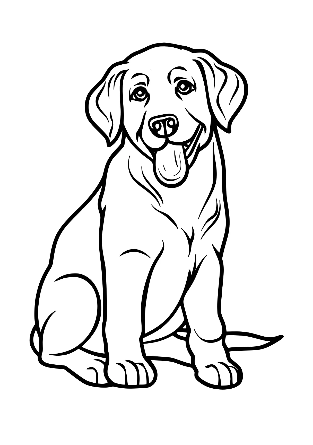 dog coloring sheet retriever, puppy, dog, illustrator, free page downloads