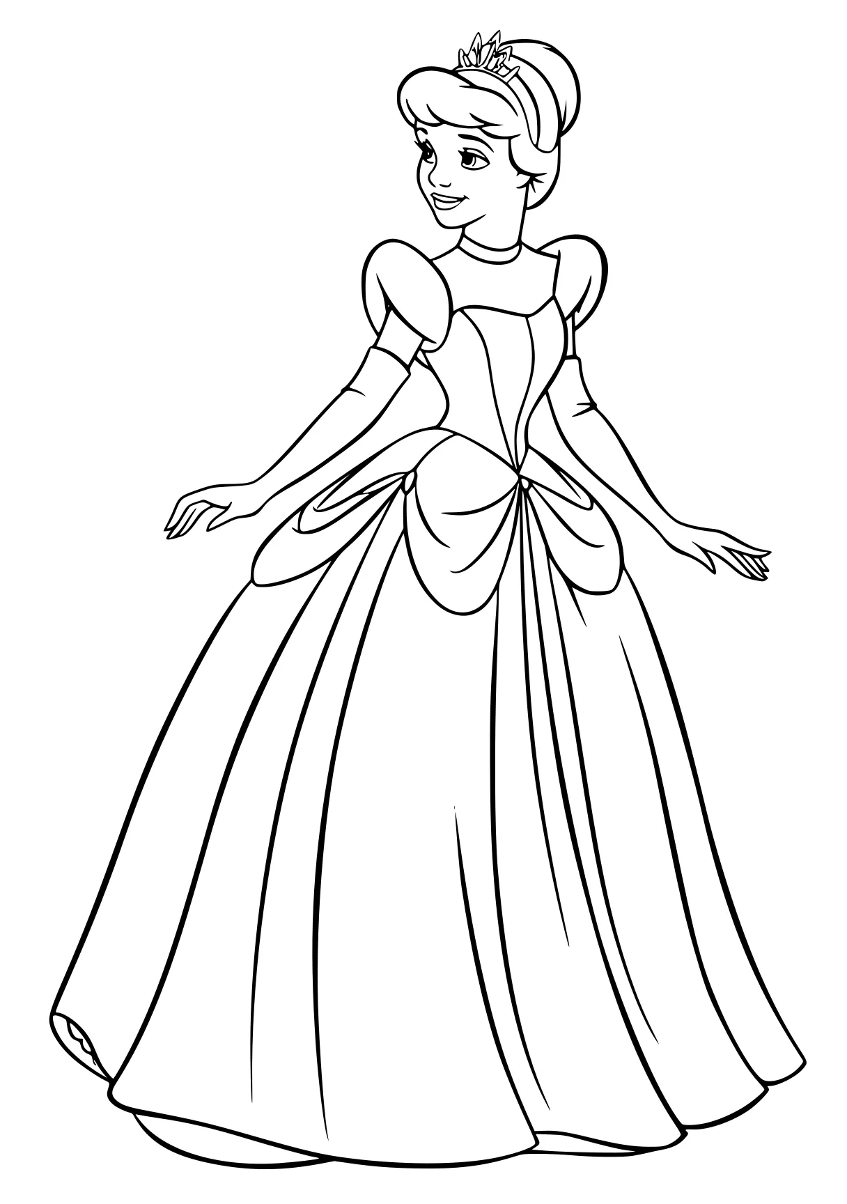 cinderella coloring cinderella, rosalina, tiana, elsa, free page downloads