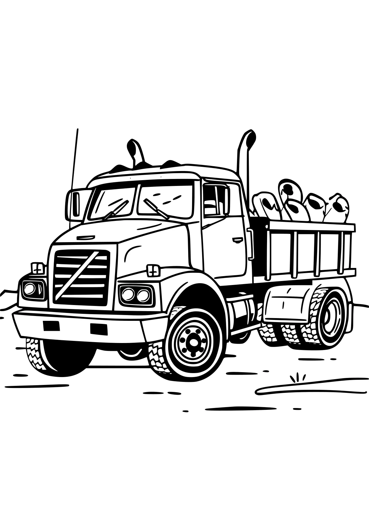 truck coloring page truck, trucks, vehicle, transportation, semi, free downloads