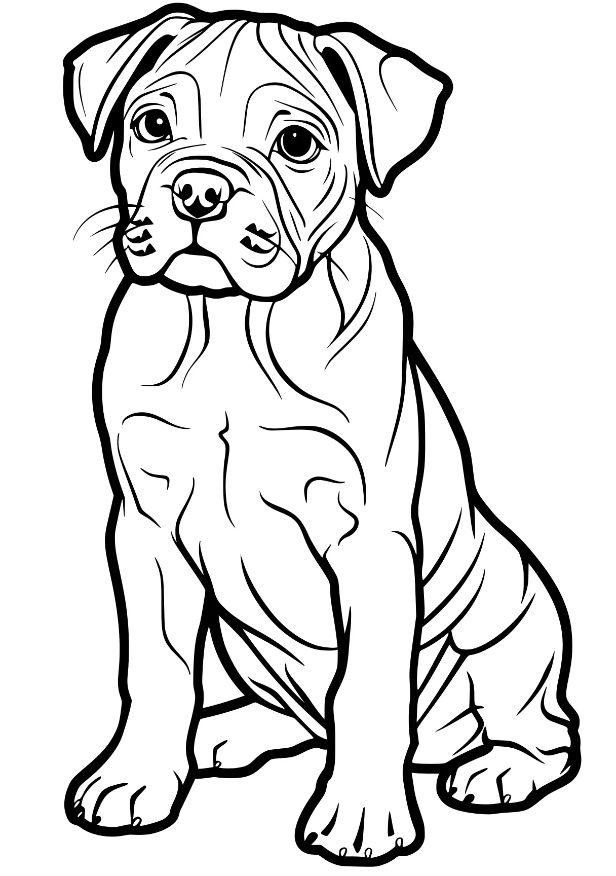 dog coloring pages bulldog, pitbull, illustrator, pug, puppy, free page downloads