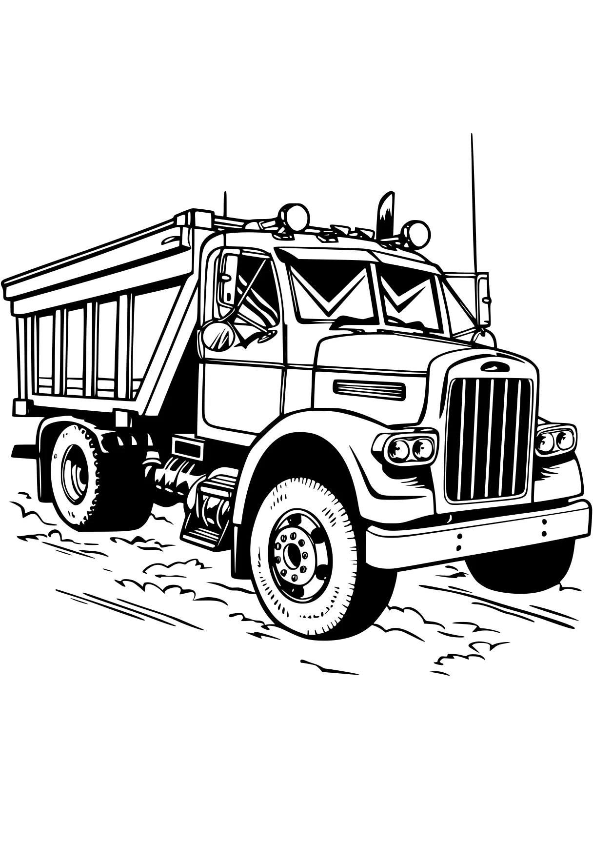 truck coloring page truck, trucks, semi, vehicle, transportation, free downloads