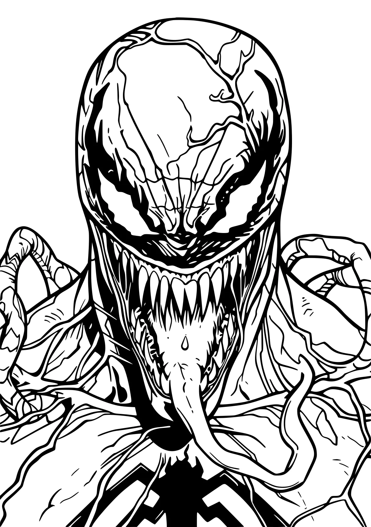 venom coloring pages venom, carnage, xenomorph, frieza, jiren, free page downloads