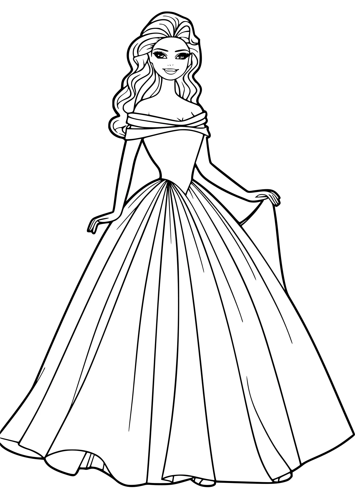 barbie coloring pages printable cinderella, princess, rosalina, dresses, free page downloads