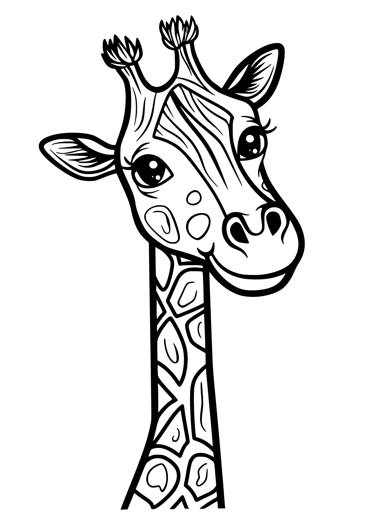 coloring pages free giraffe, cow, zebra, llama, horse, page downloads