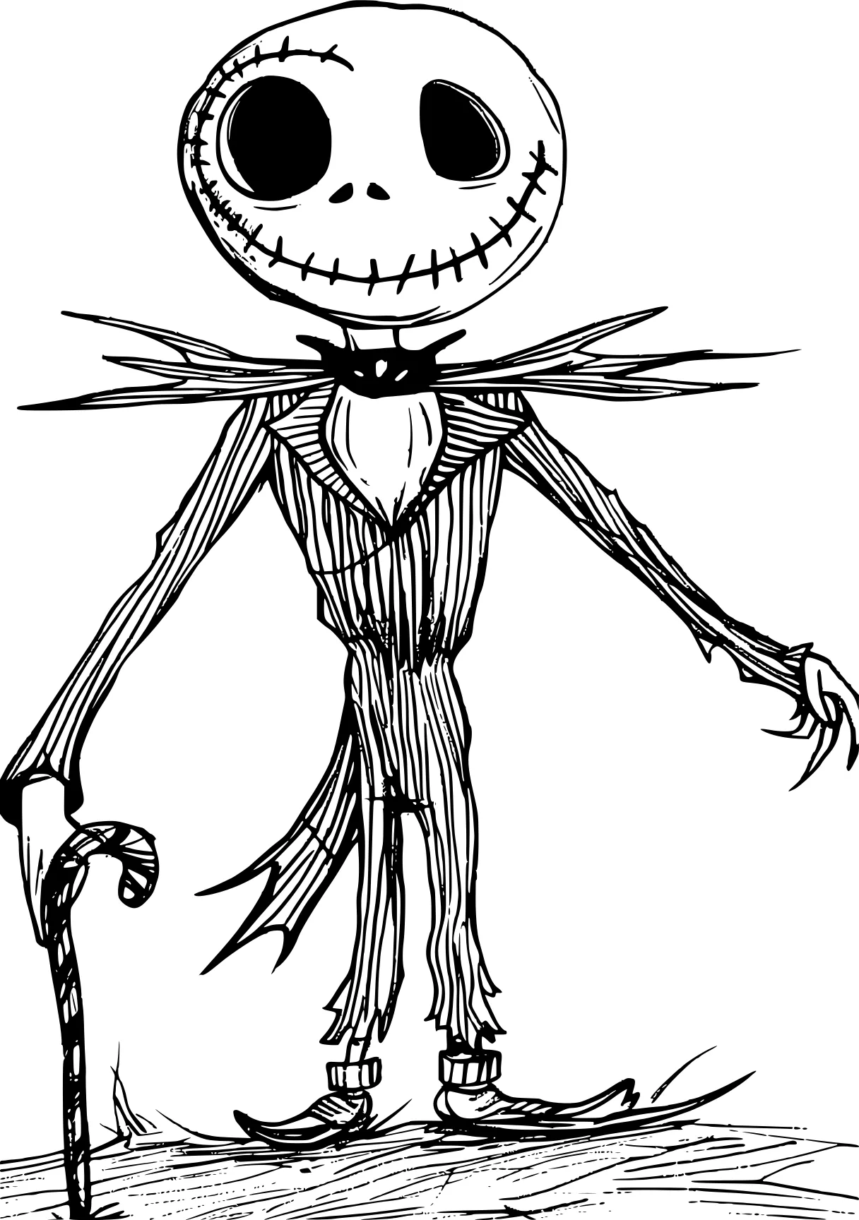 nightmare before christmas coloring pages skellington, scarecrow, skeleton, vampirina, bendy, free page downloads