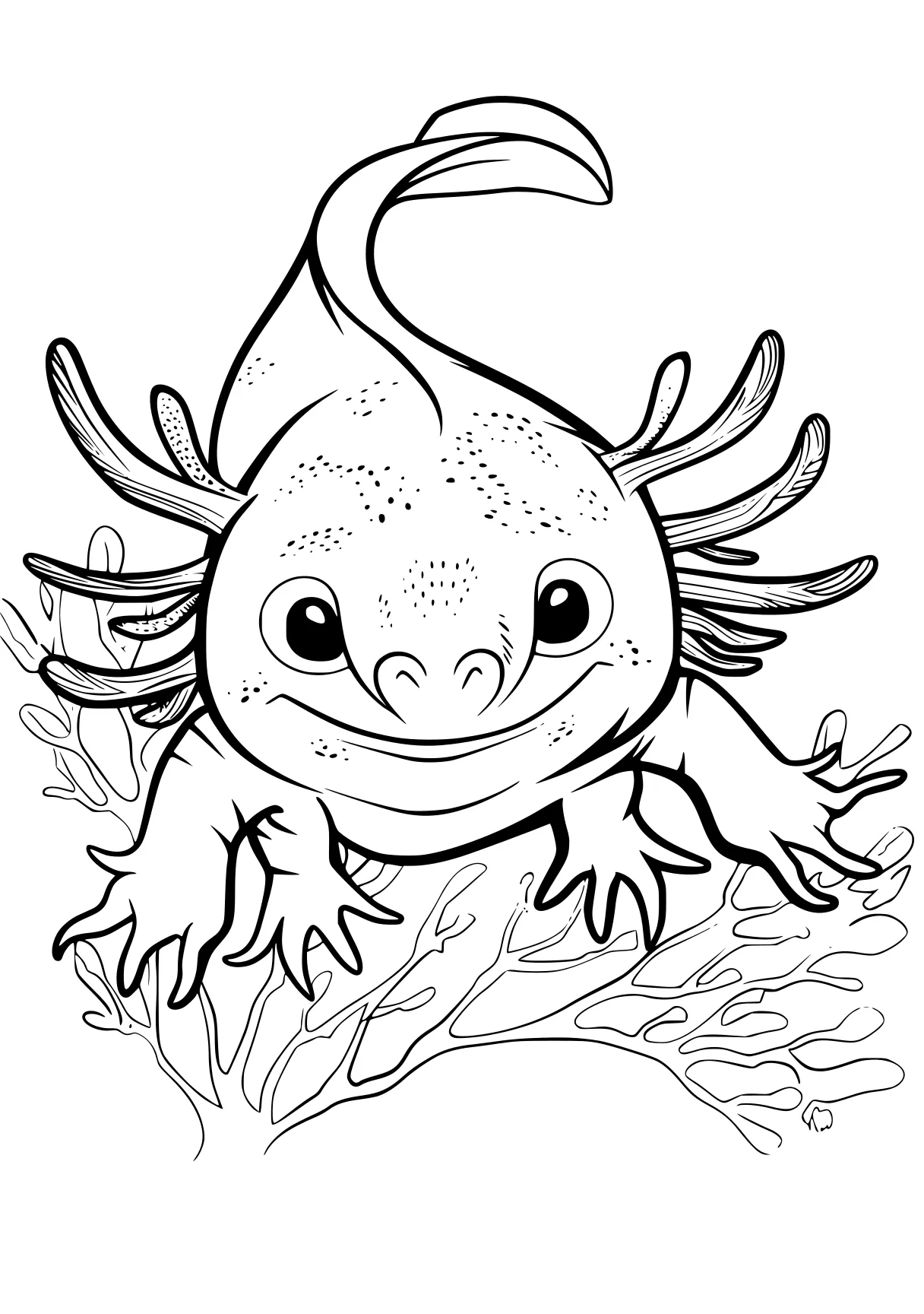 axolotl coloring page axolotl, crab, bulbasaur, ankylosaurus, triceratops, free downloads