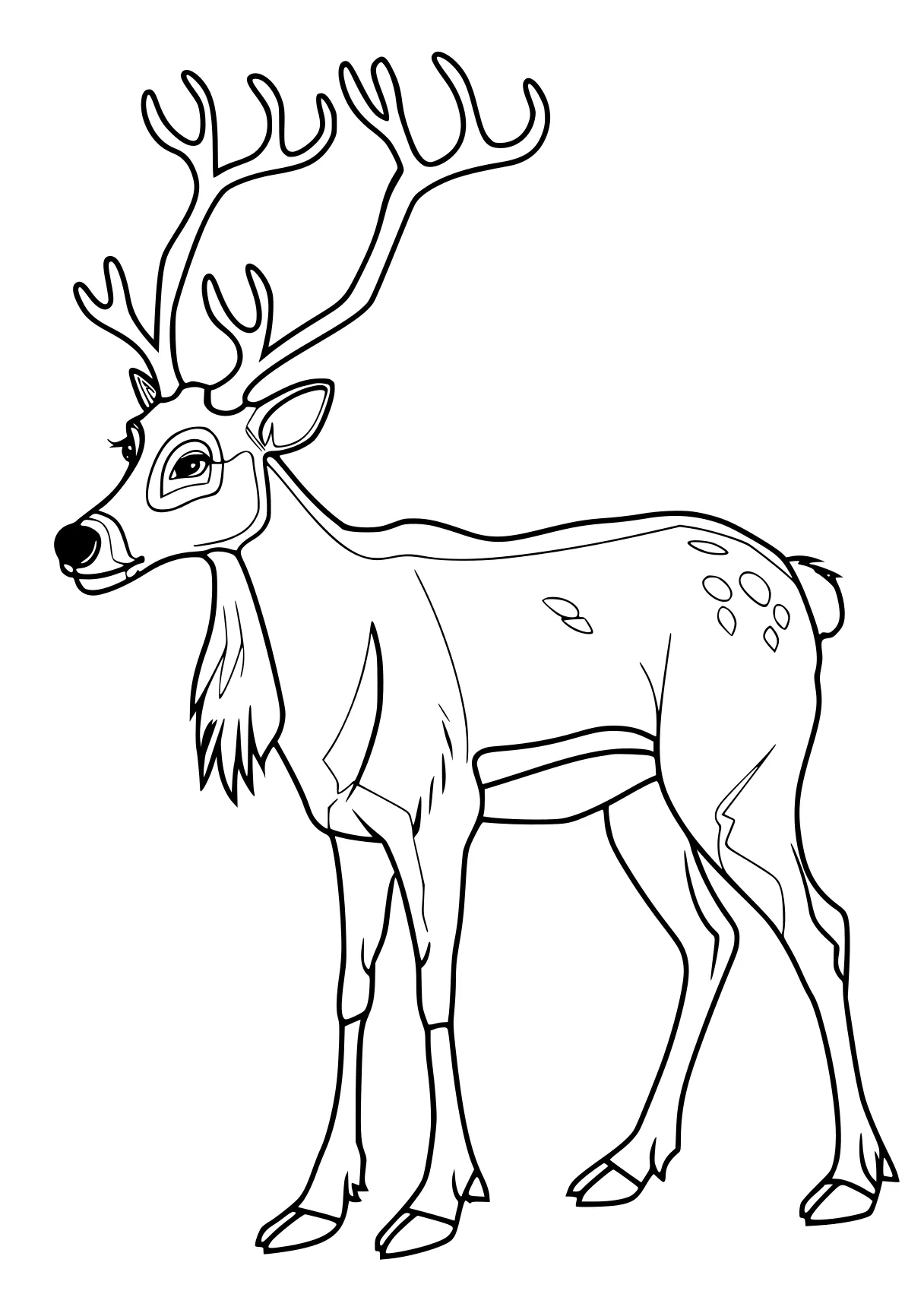 reindeer coloring page deer, reindeer, rudolph, bambi, moose, free downloads