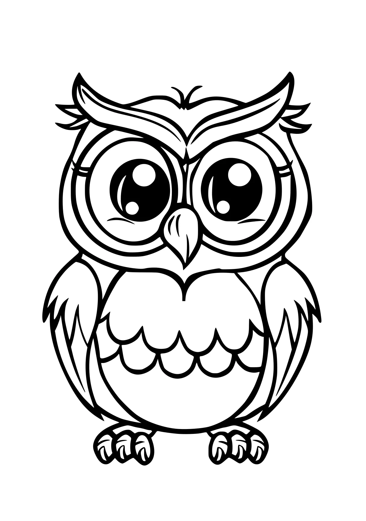 cool coloring pages owl, illustrator, drawing, free page downloads