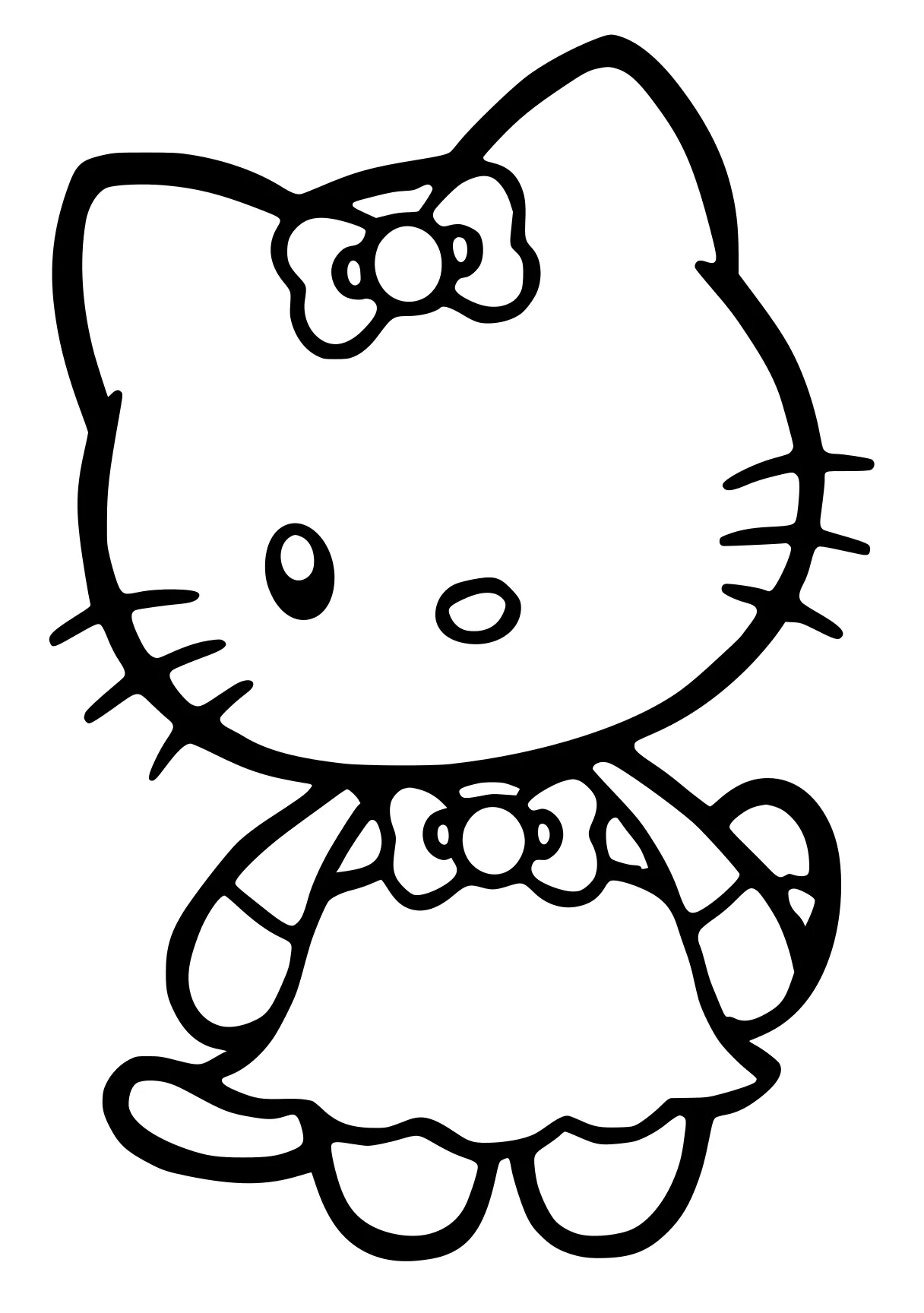 hello kitty pictures to color sanrio, kitty, cinnamoroll, garfield, winnie, free coloring page downloads