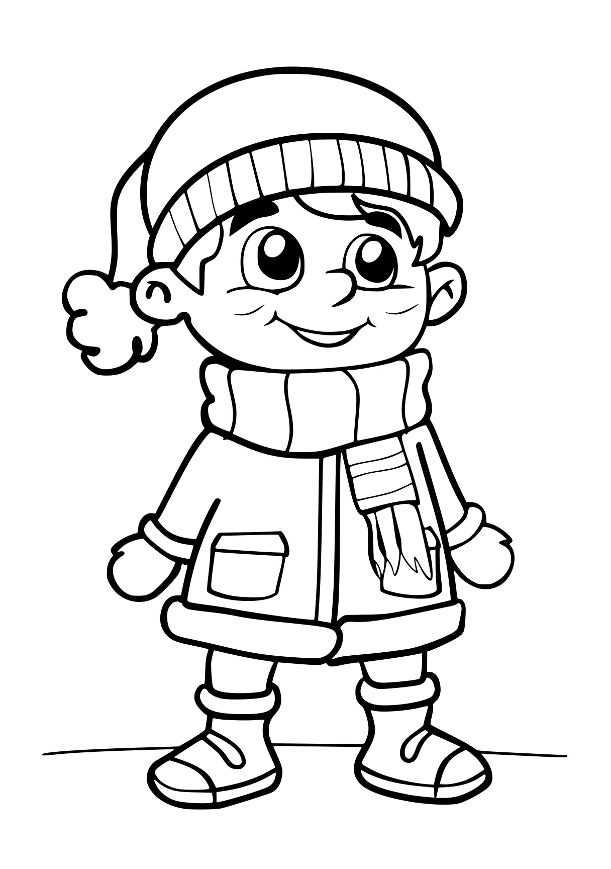 easy christmas coloring pages pororo, beanie, claus, winter, elf, free page downloads