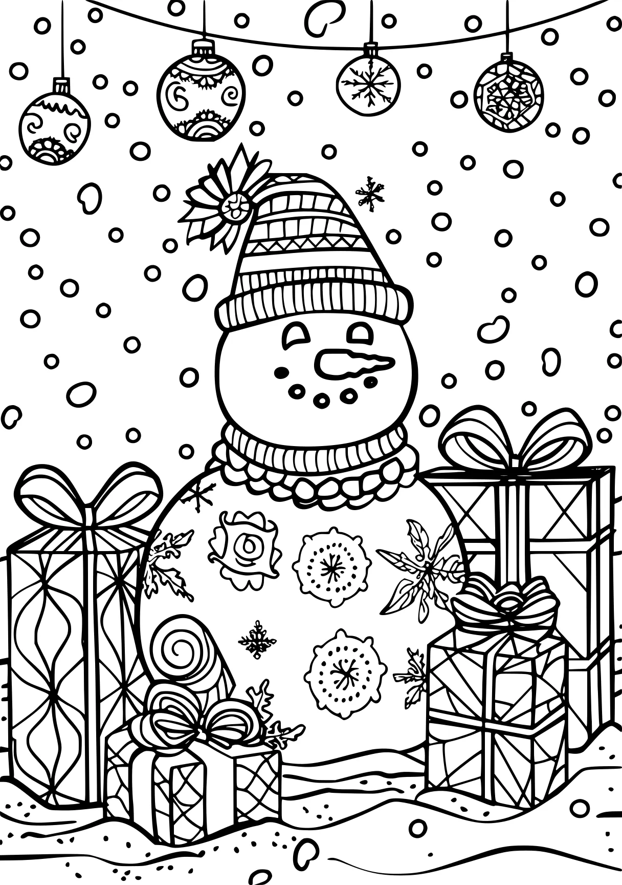 holiday coloring sheets, snowman, zentangle, printables, free page downloads