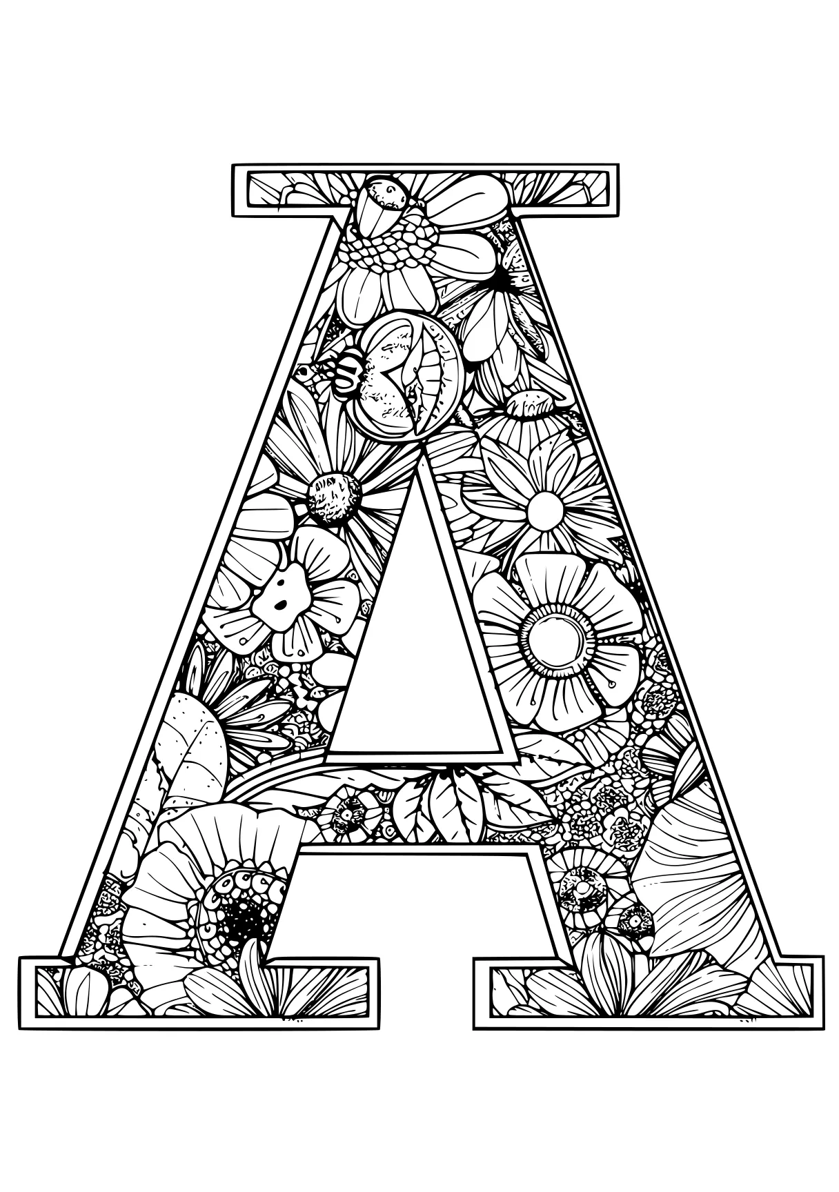 letter a coloring pages a4, letters, alphabet, ark, a, free page downloads