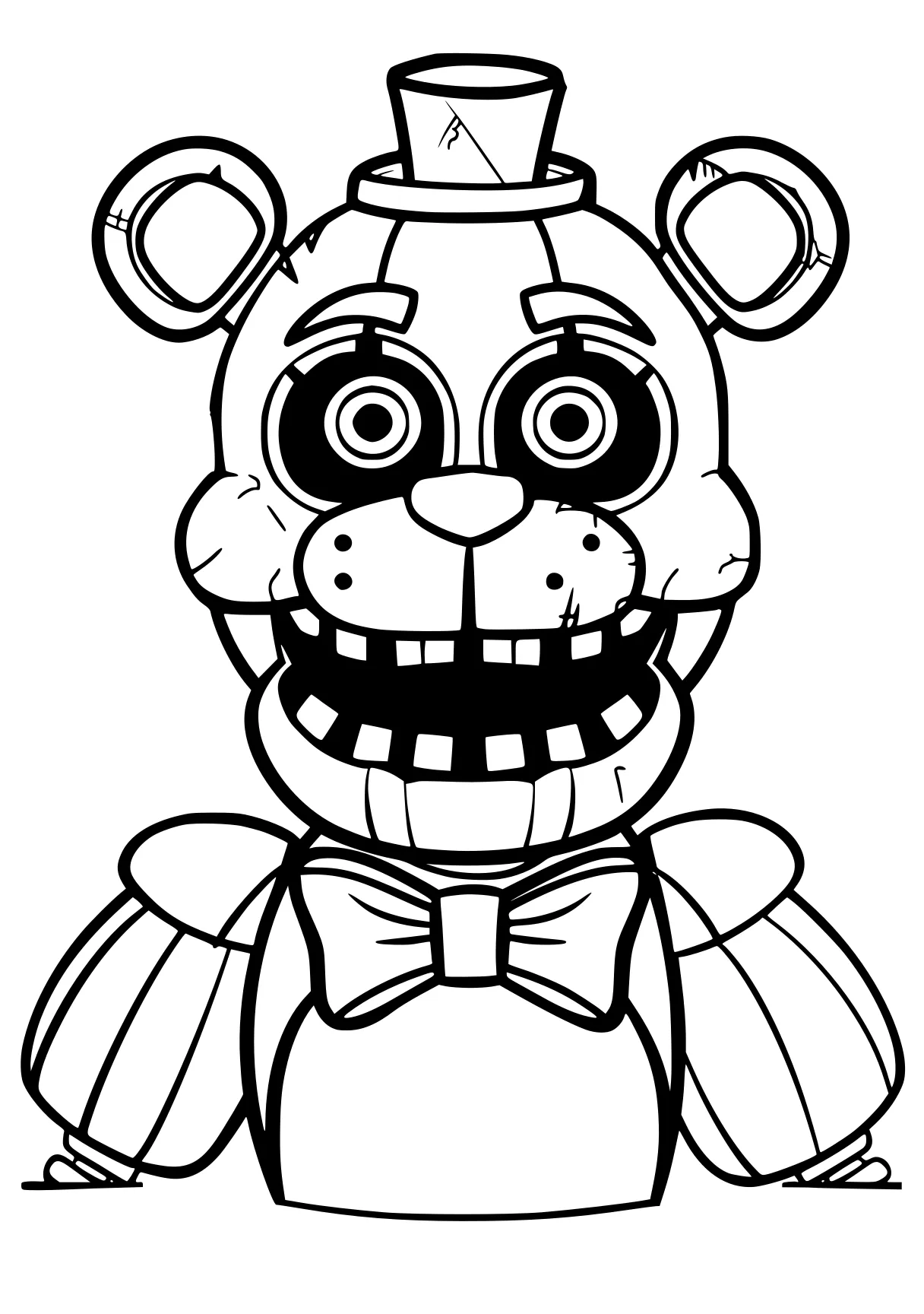 five nights at freddy's colouring pages fazbear, fnaf, bonnie, freddy, bee, free coloring page downloads