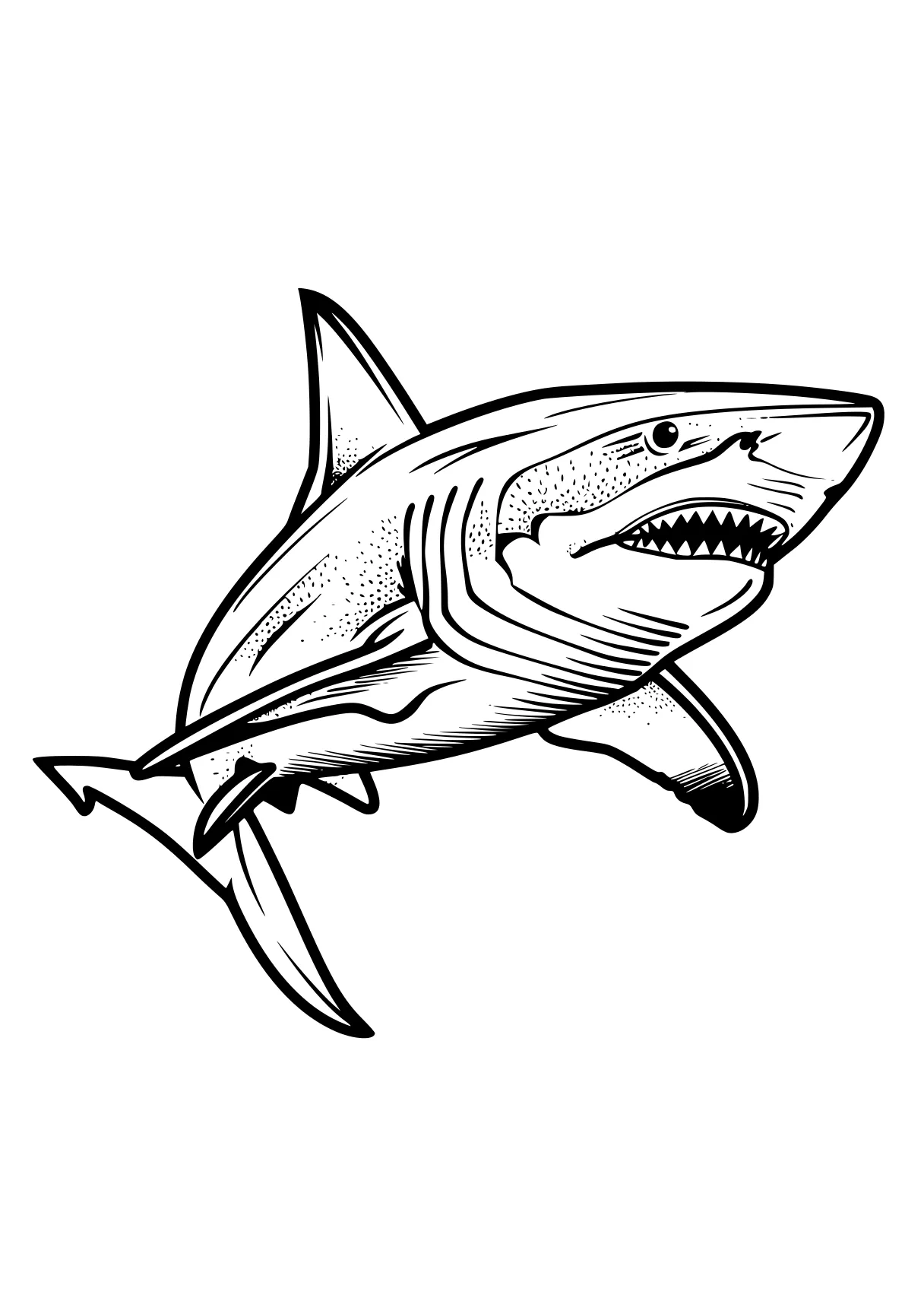 shark coloring page megalodon, shark, sharks, fish, ark, free downloads