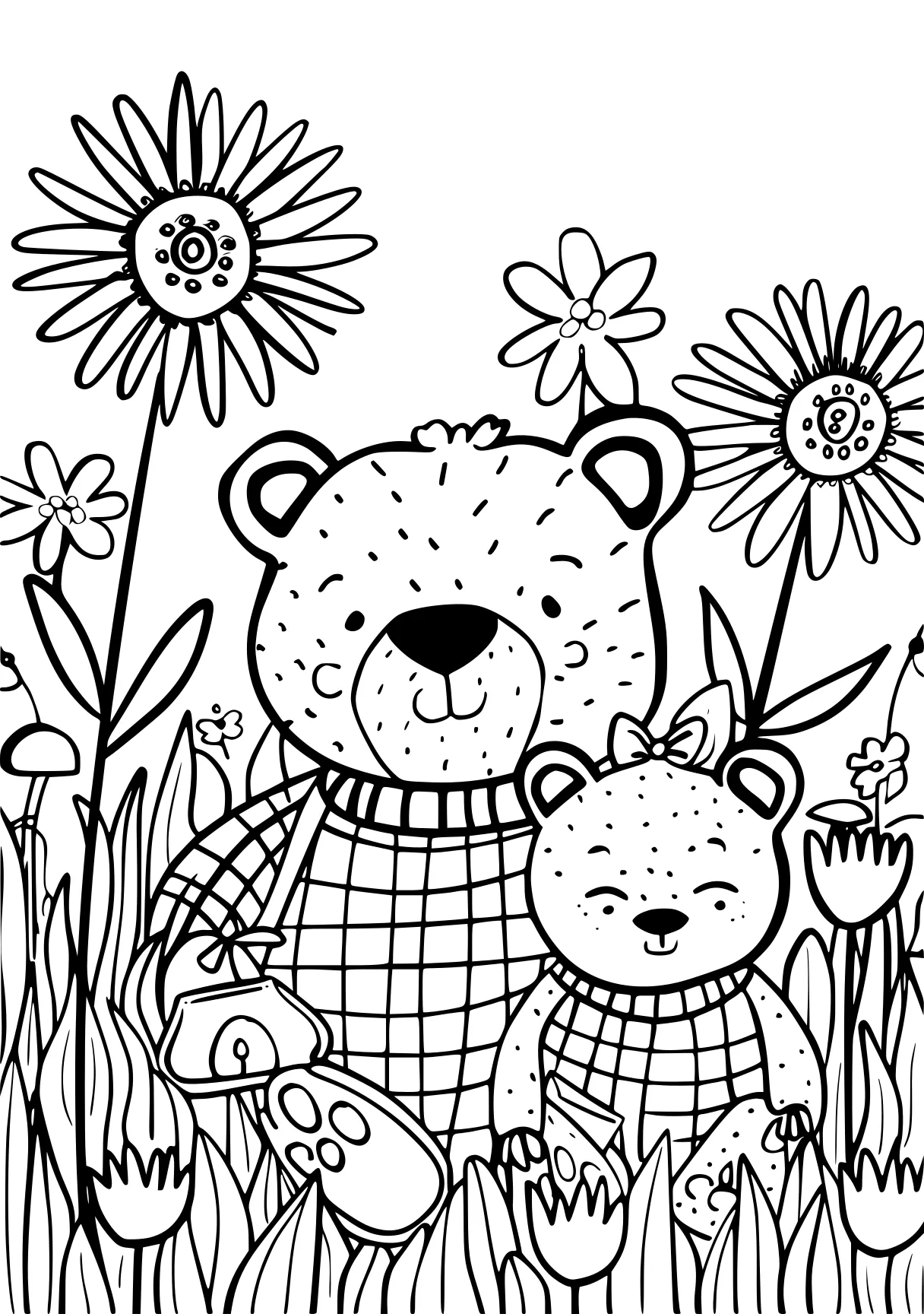 mother's day coloring pages, bear, bears, colouring, free page downloads