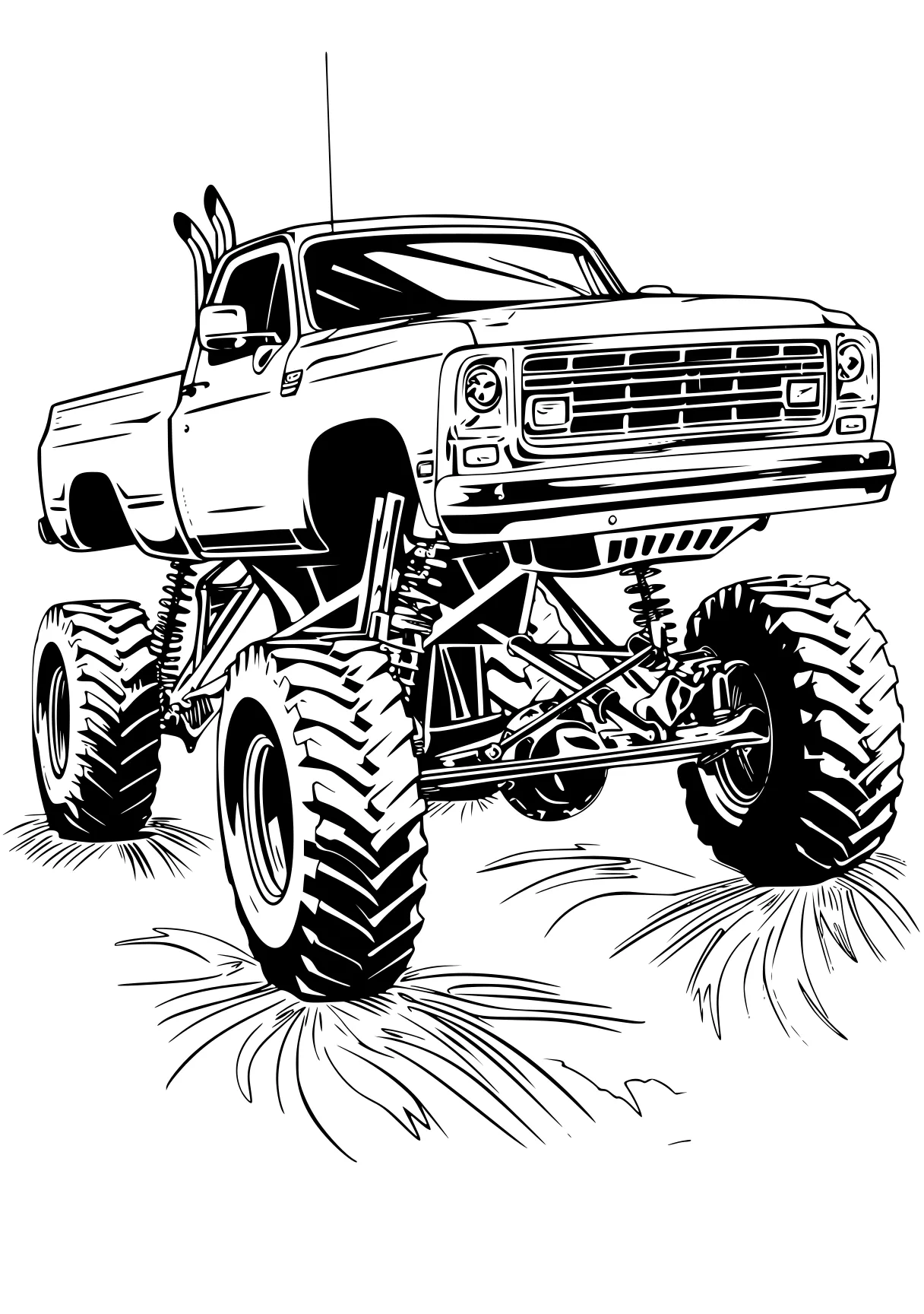 monster truck color page jeep, truck, crawler, trucks, vehicle, free coloring downloads