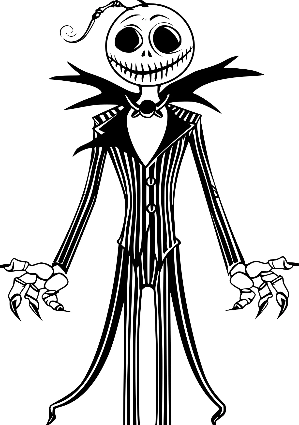 jack skellington coloring page skellington, vampirina, scarecrow, skeleton, joker, free downloads