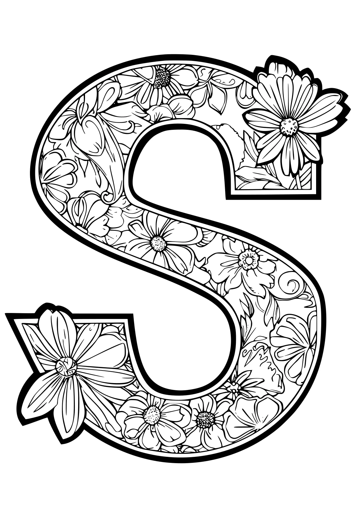 letter s coloring page s, letters, st, free downloads