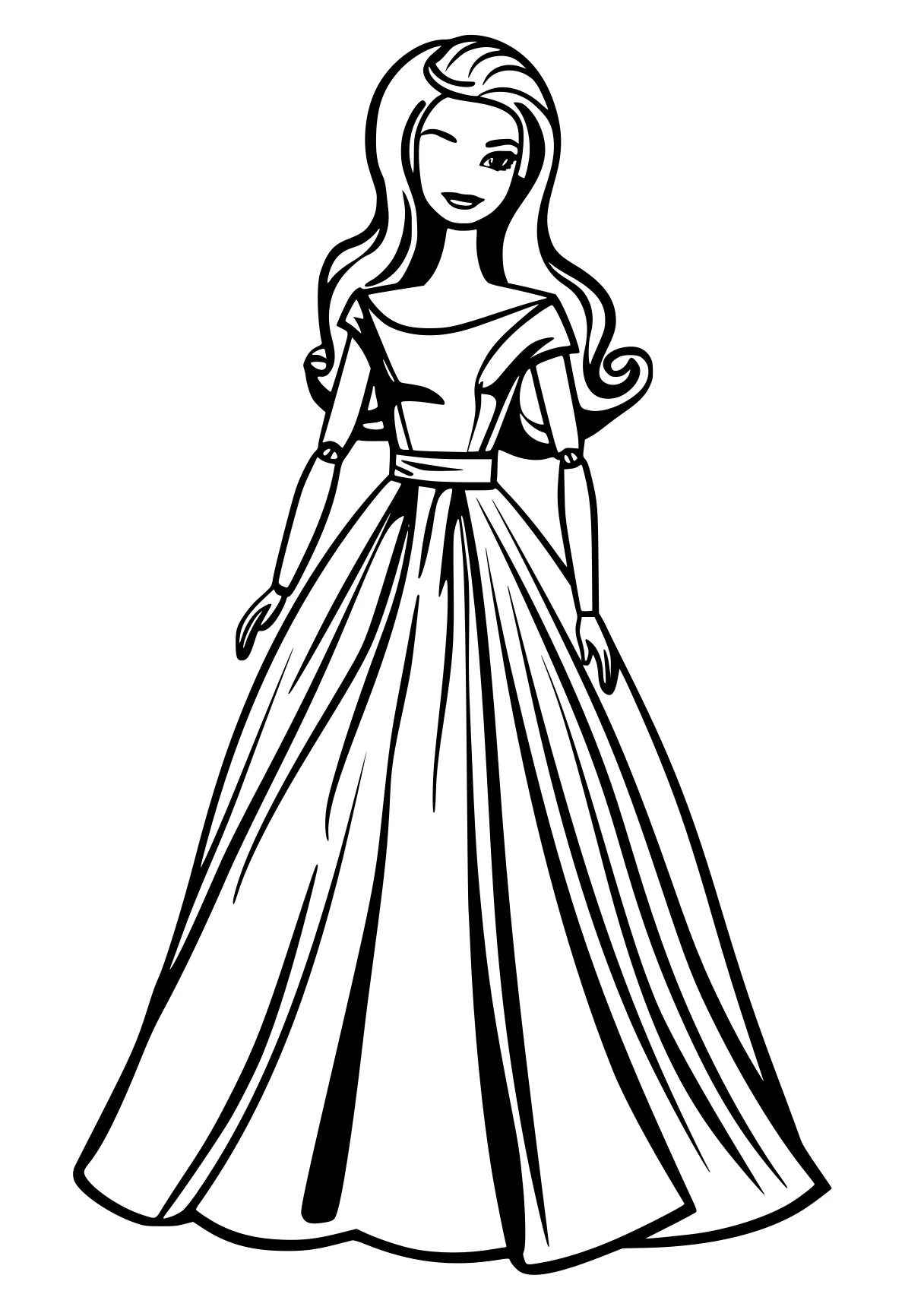 barbie doll coloring pages rosalina, rapunzel, lady, princess, dresses, free page downloads