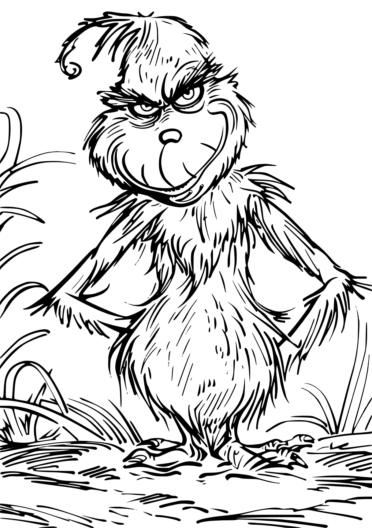 grinch coloring pages monkey, grinch, bigfoot, gorilla, knuckles, free page downloads