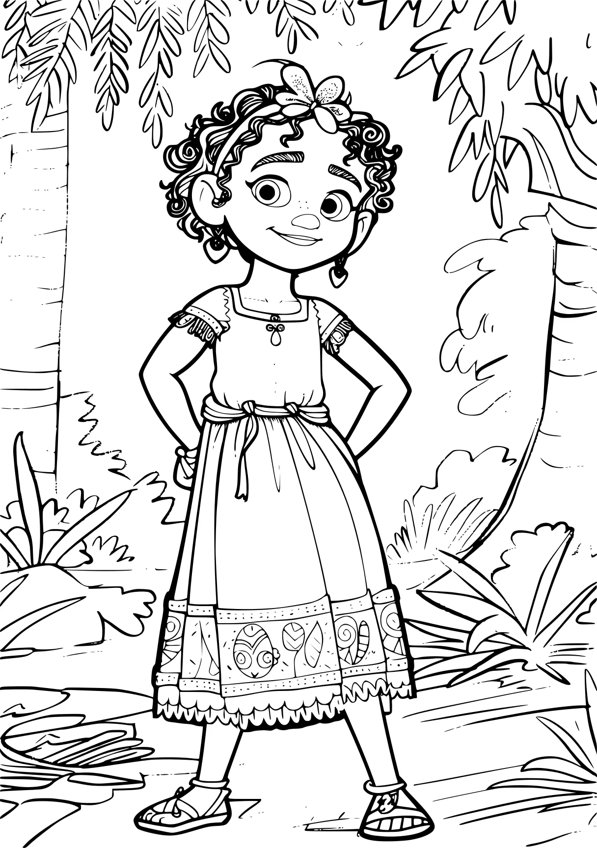 encanto coloring pages moana, jasmine, tiana, free page downloads