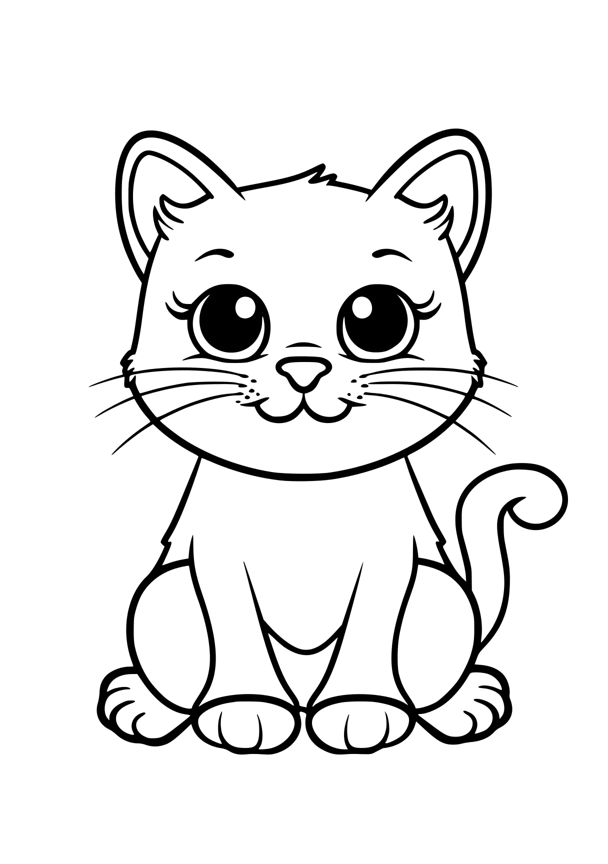 cute coloring pages kitty, cat, mew, free page downloads