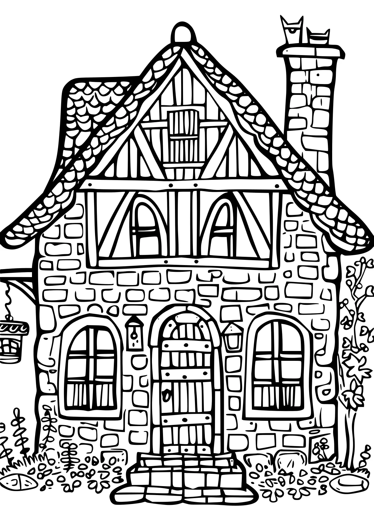 house coloring, house, colouring, illustrator, free page downloads