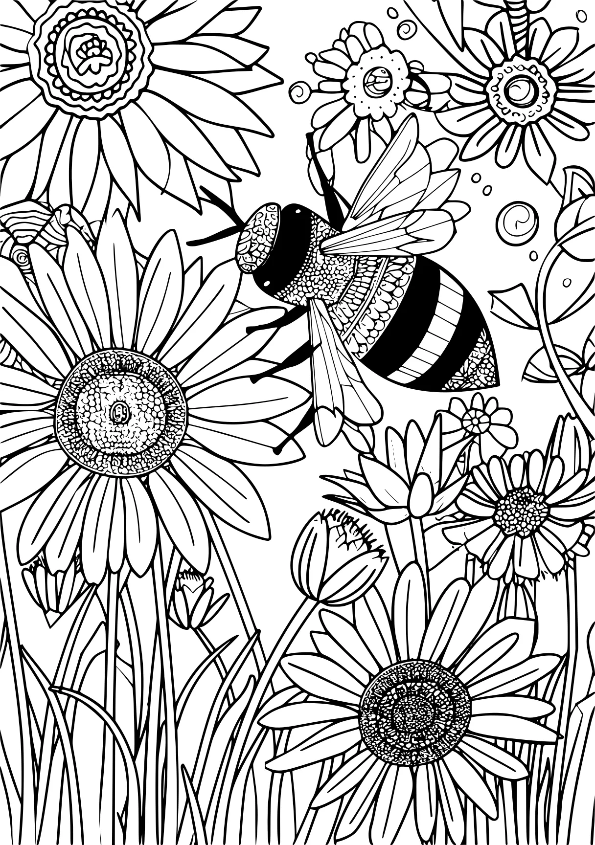 amazon coloring books for adults, bee, insects, printables, free page downloads