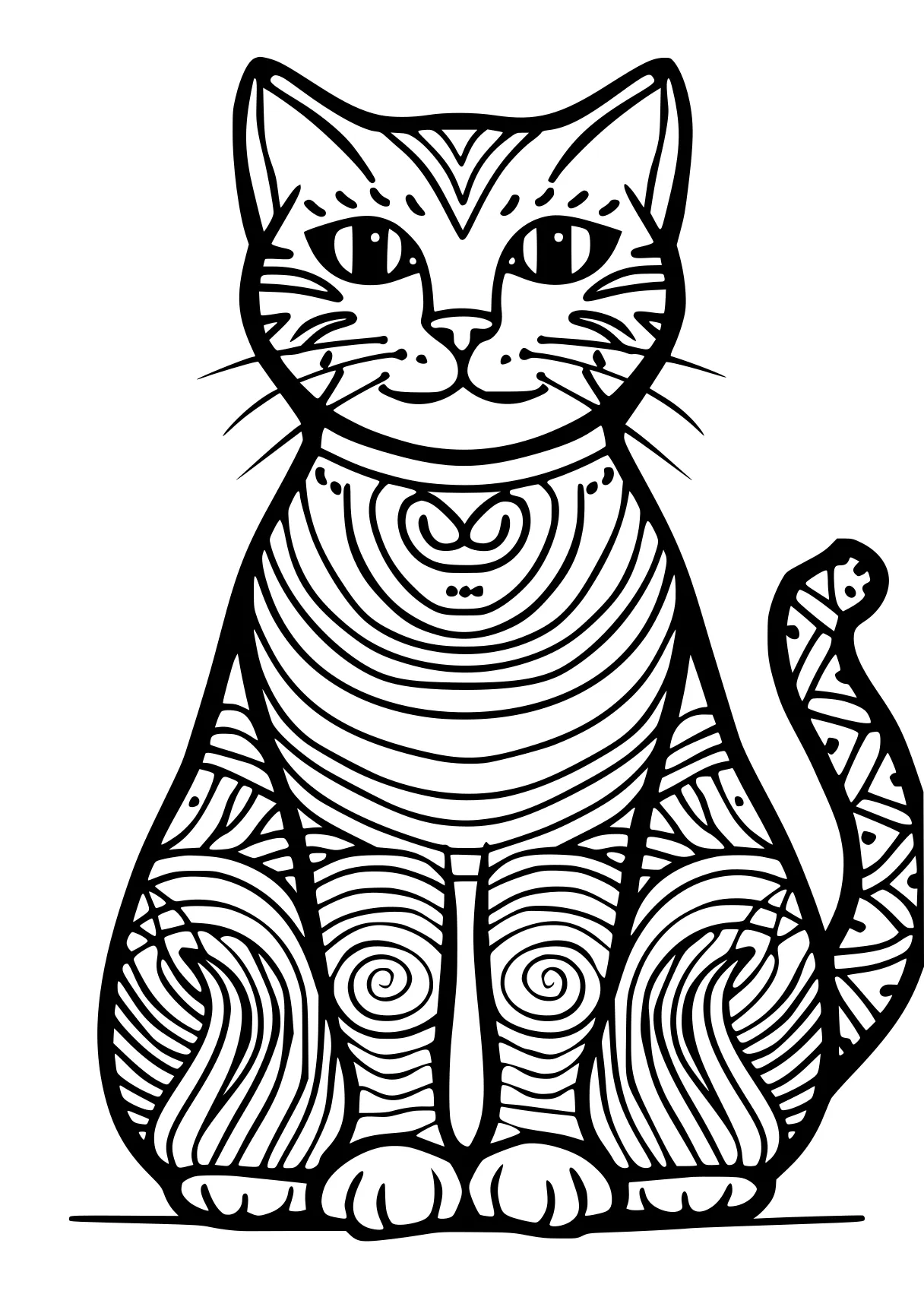 cat coloring pages printable cat, illustrator, tiger, free page downloads