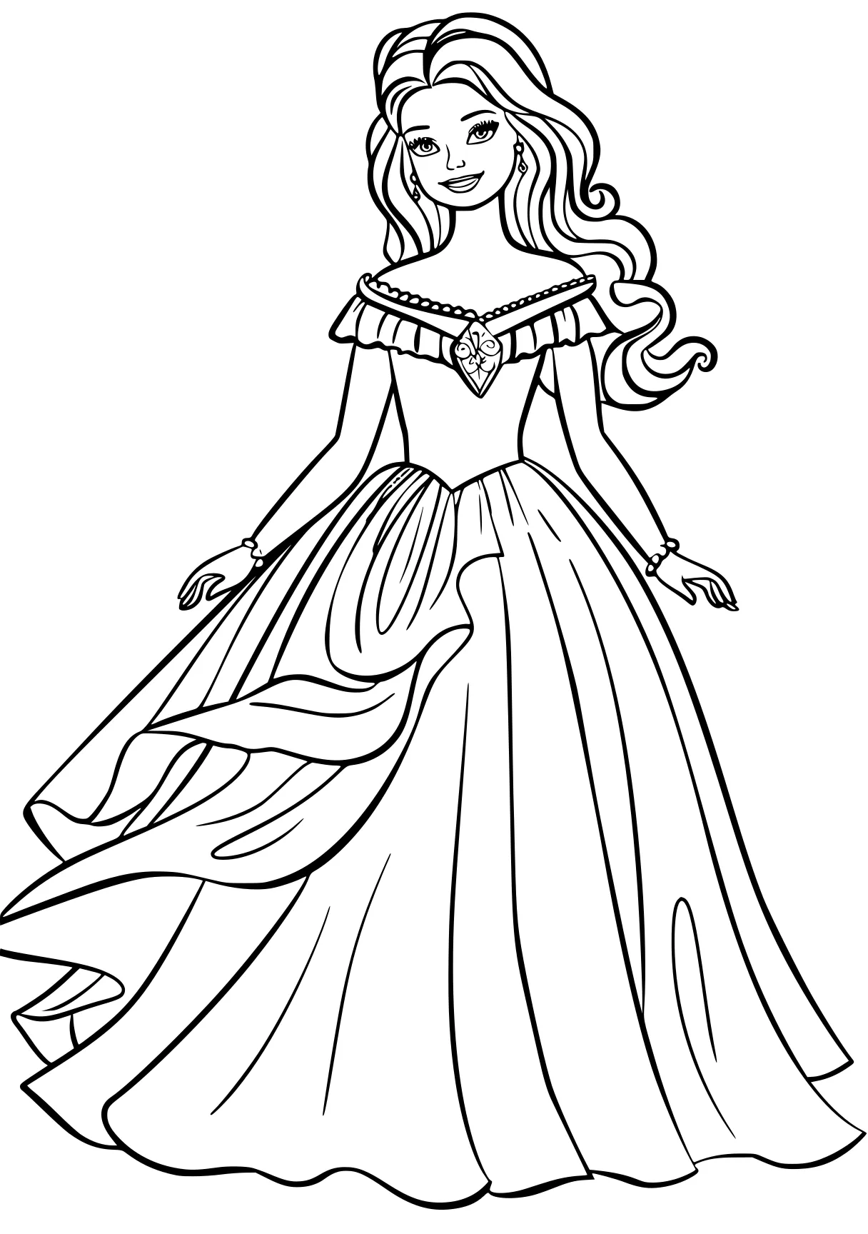 barbie coloring pages printable, rapunzel, princess, rosalina, free page downloads