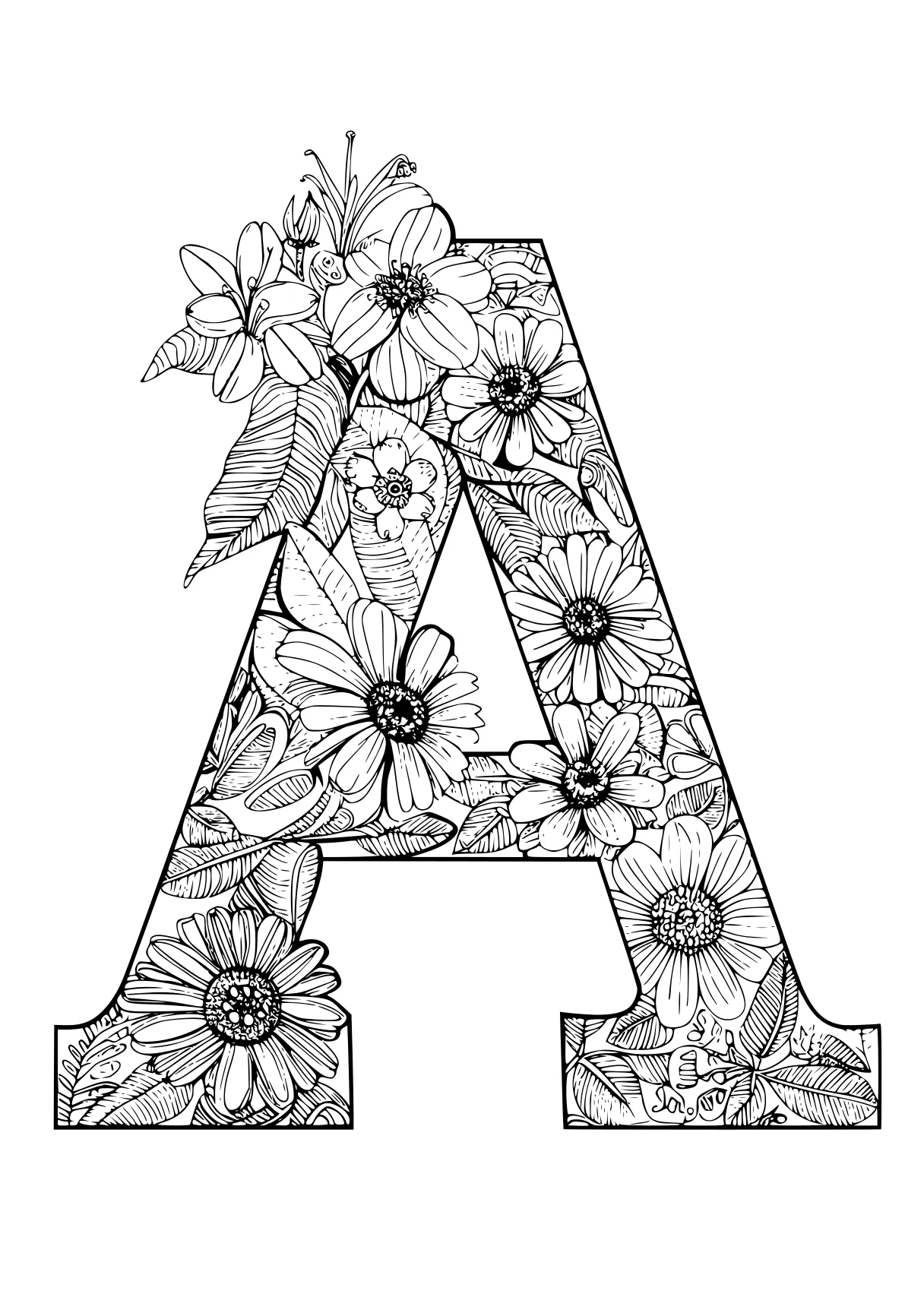 letter a coloring sheet a4, an, a, abc, letters, free page downloads