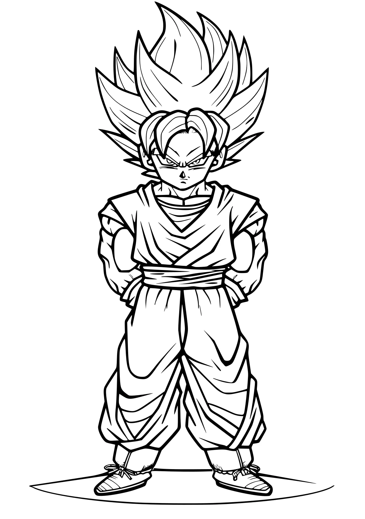 goku coloring sheets goku, vegito, gogeta, vegeta, frieza, free page downloads