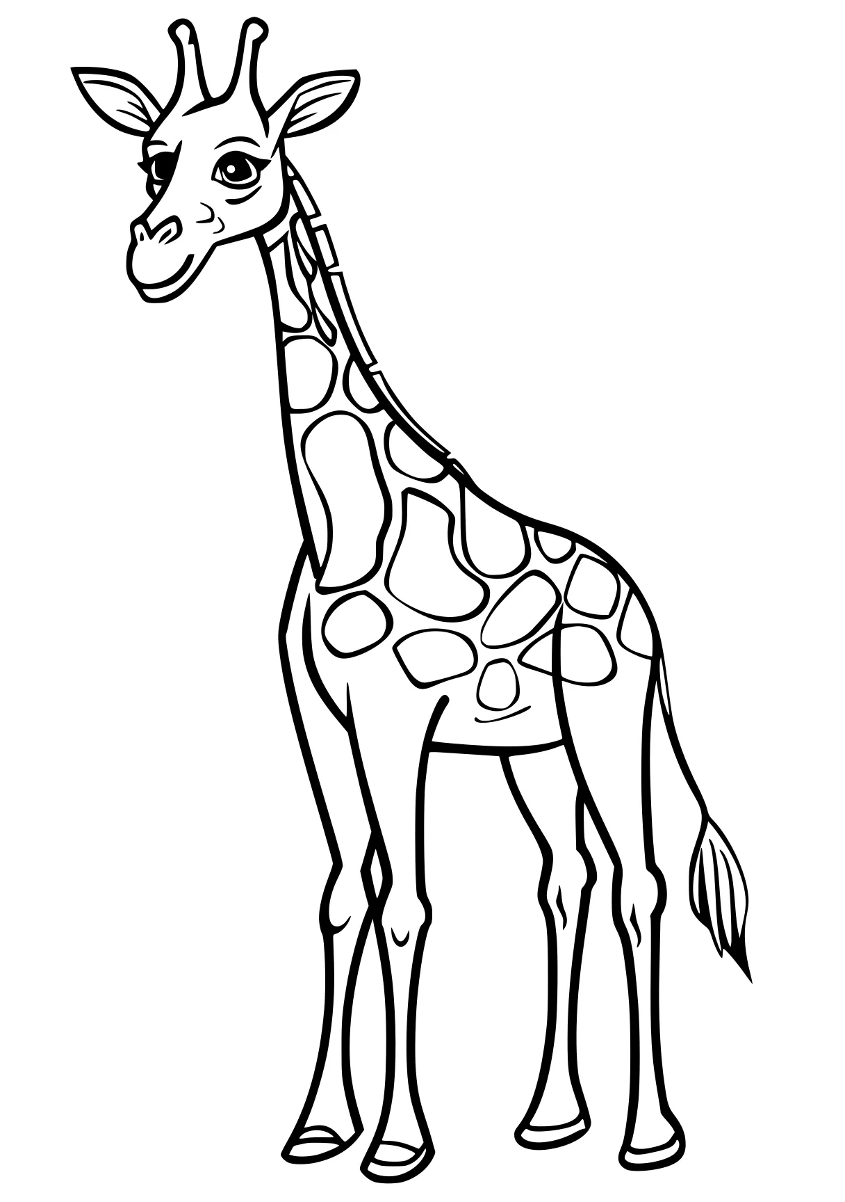 coloring pages printable animals giraffe, brachiosaurus, camel, llama, horse, free page downloads